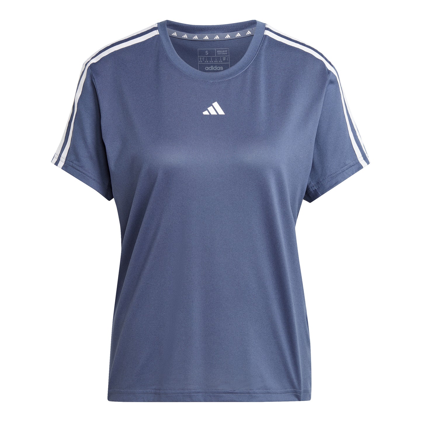 adidas Essentials 3 Stripes Maglietta Donna - grigio-blu, bianco