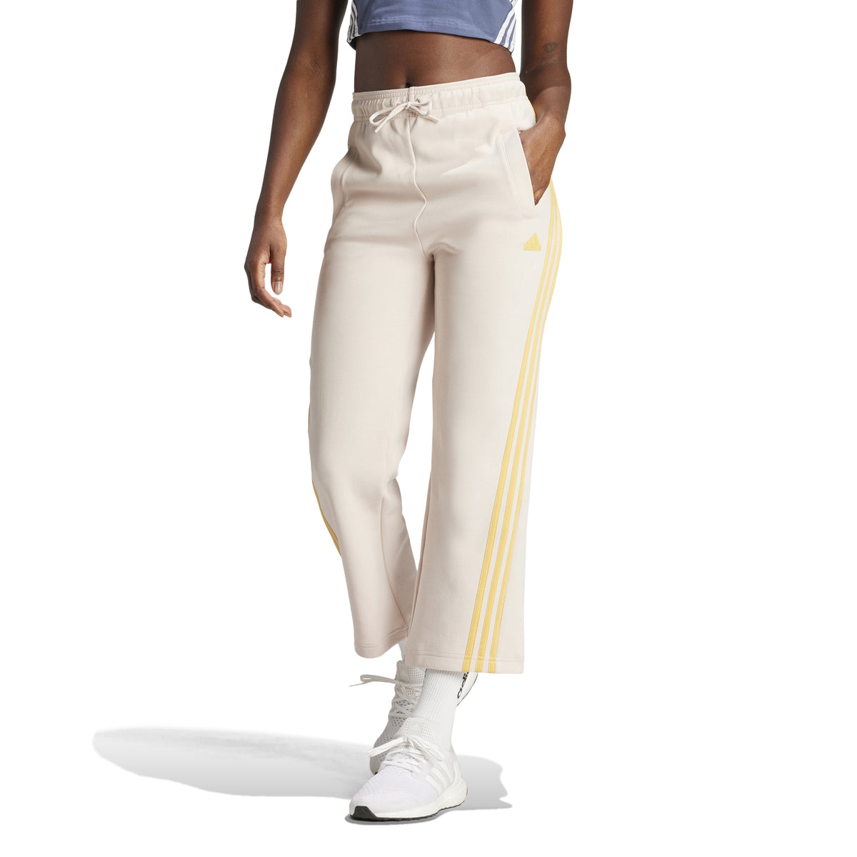 adidas Future Icon 3 Stripes OH Pantalone da allenamento Donna - beige, giallo
