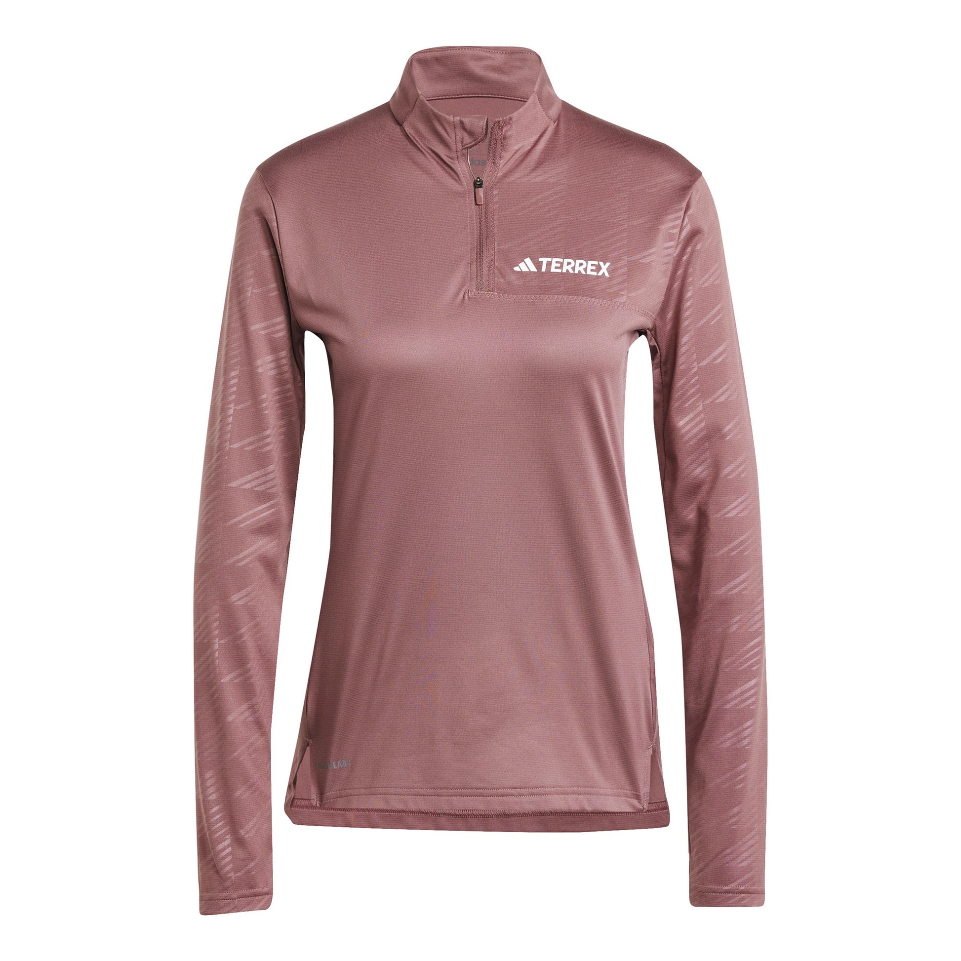adidas MT Half-Zip Manica lunga Donna - marrone,