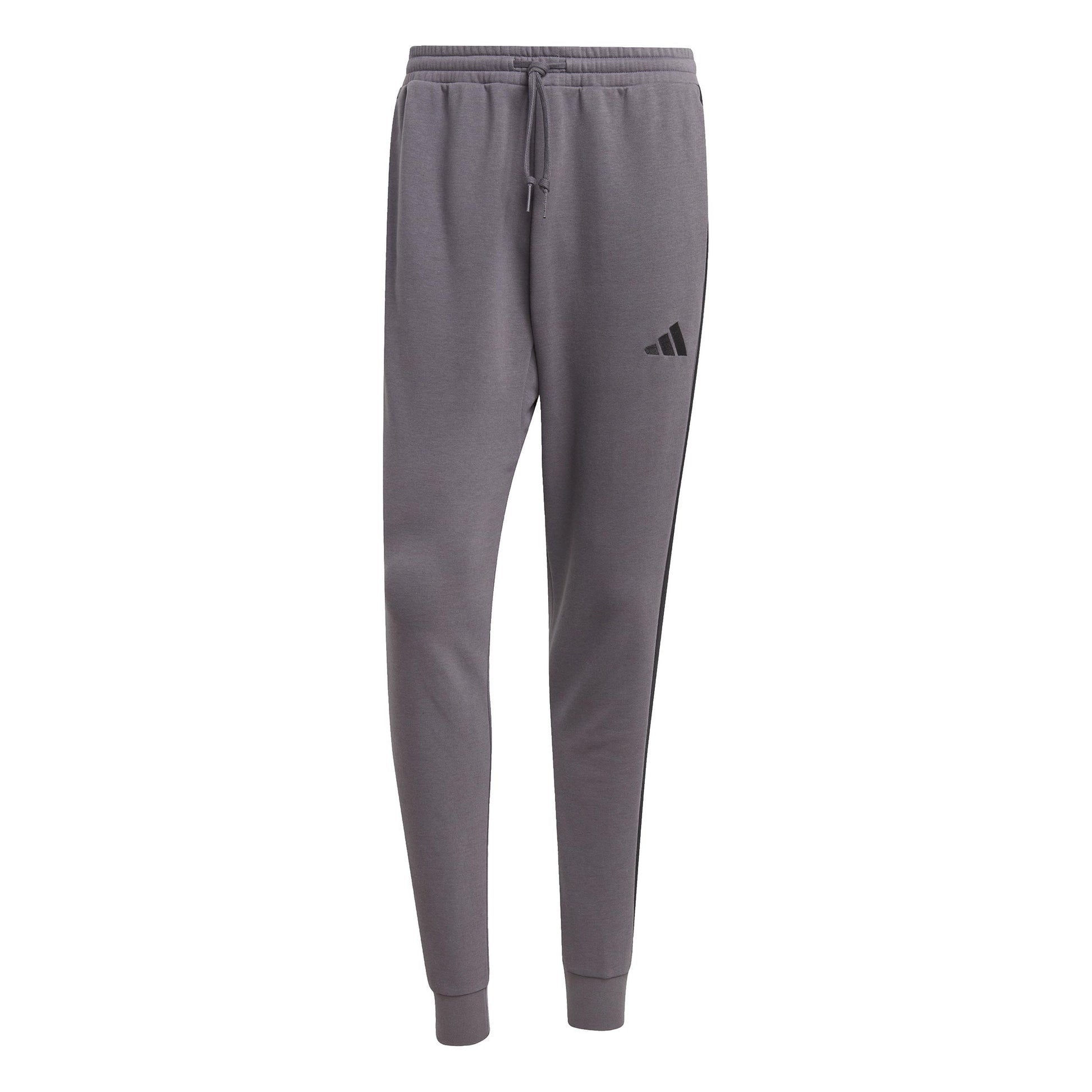 adidas 3Stripes French Terry Pantalone Da Allenamento Uomini-Grigio Scuro,Nero