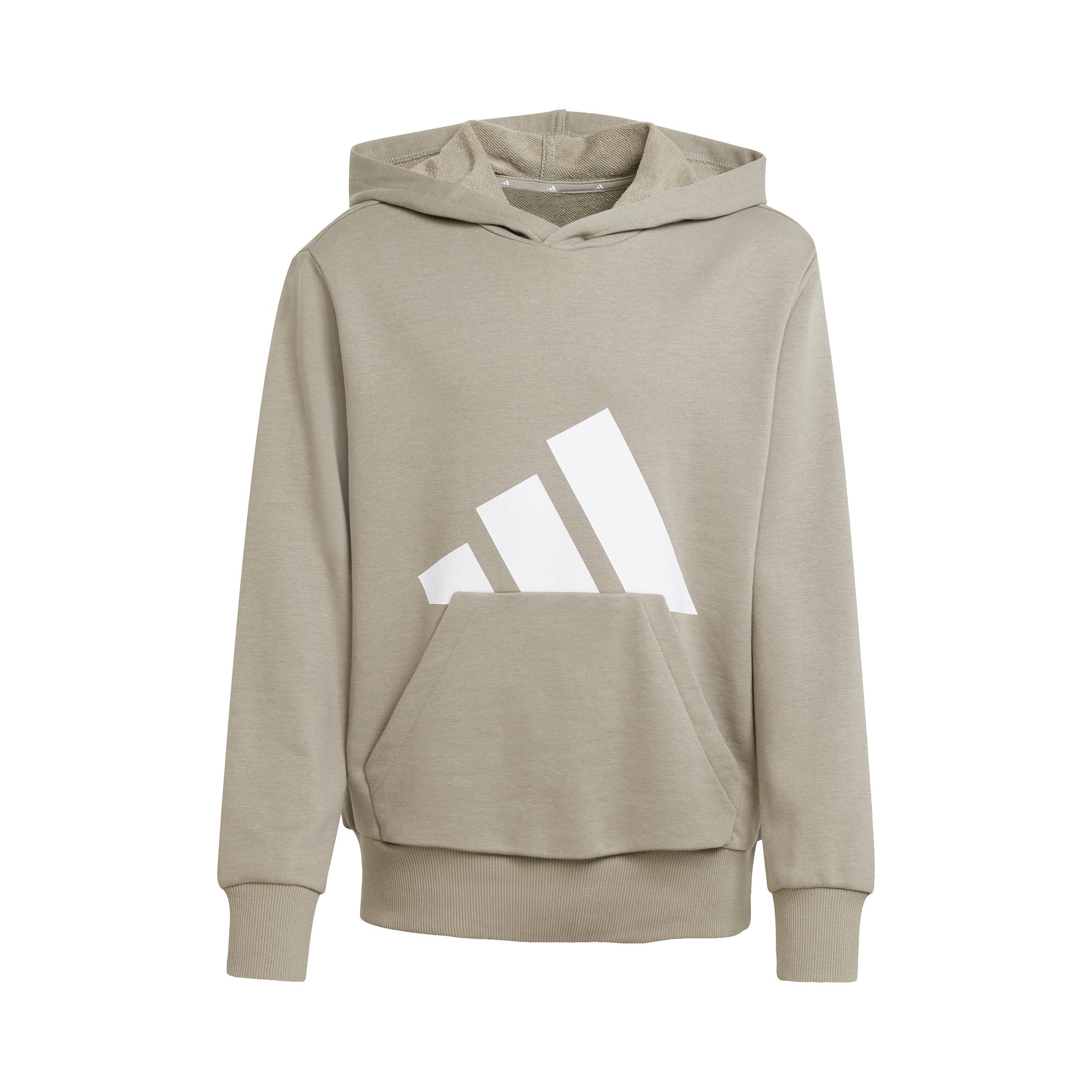 adidas Essentials Felpa Con Cappuccio Bambini-Beige,Bianco
