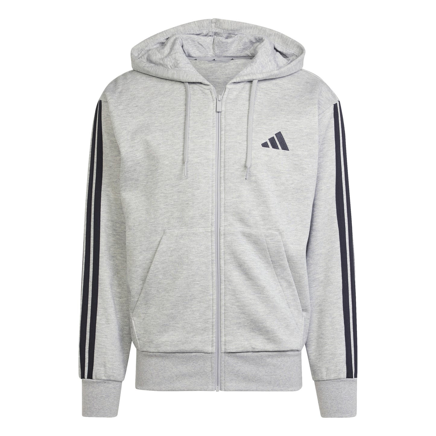 adidas Essentials 3 Stripes Felpa Uomini - grigio, nero