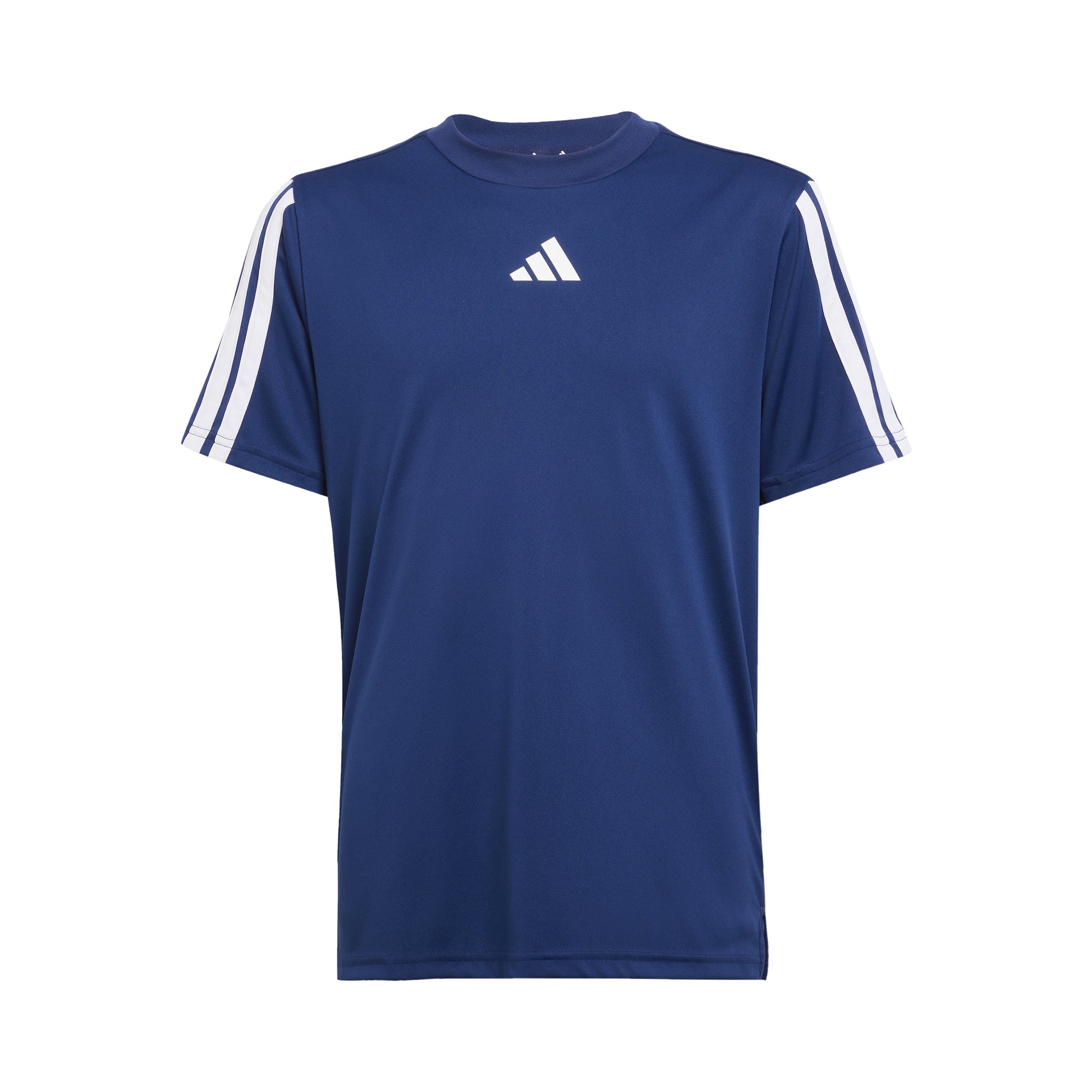 adidas Training Essentials 3 Stripes Maglietta Bambini - blu scuro, bianco