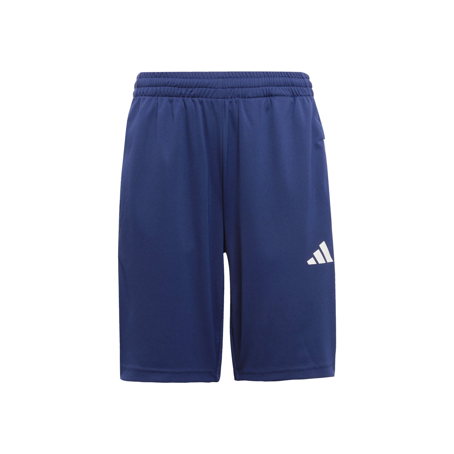 adidas Training Essentials 3 Stripes 8in Pantaloncini Bambini-Blu Scuro,Bianco