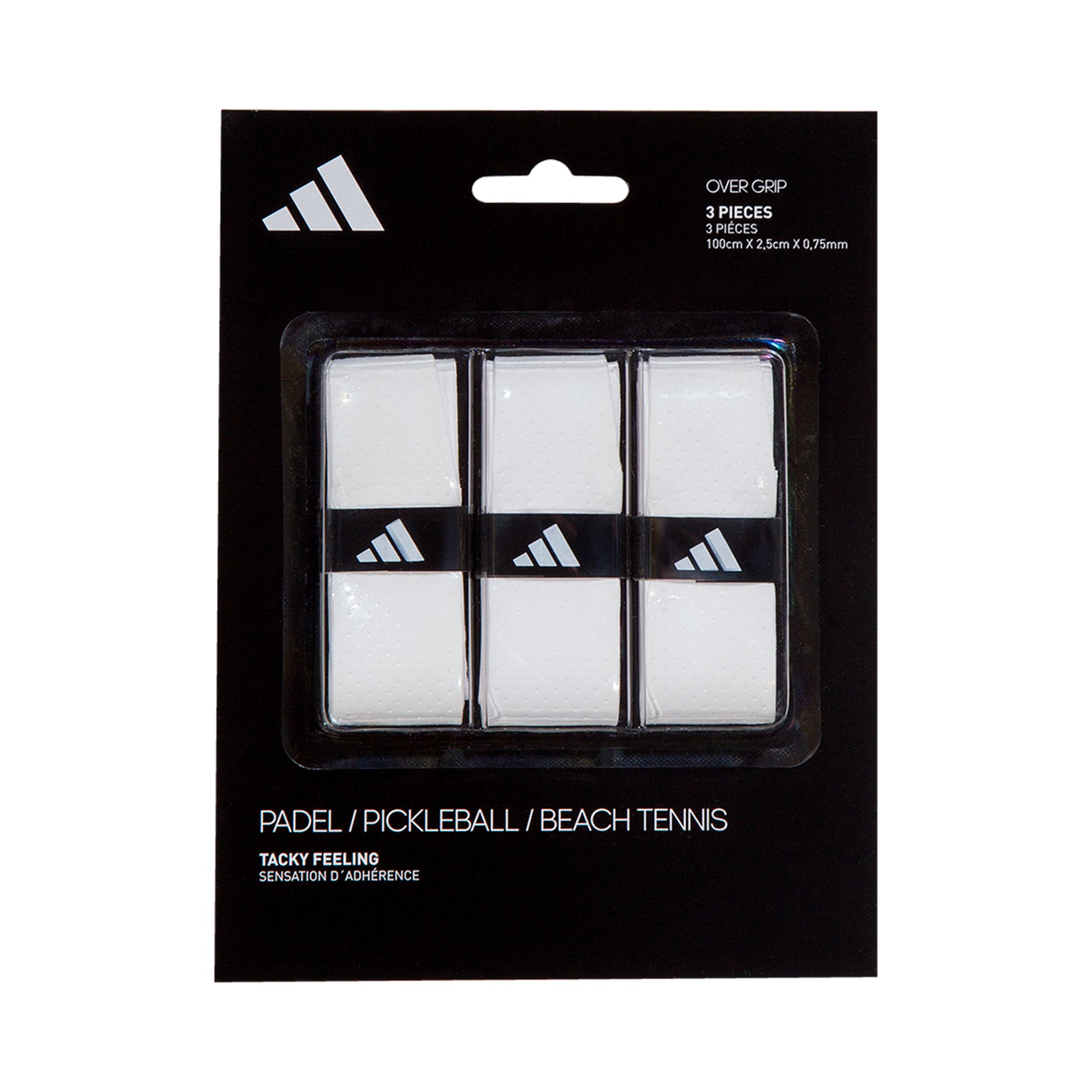 adidas Padel Overgrip Confezione Da 3-Bianco