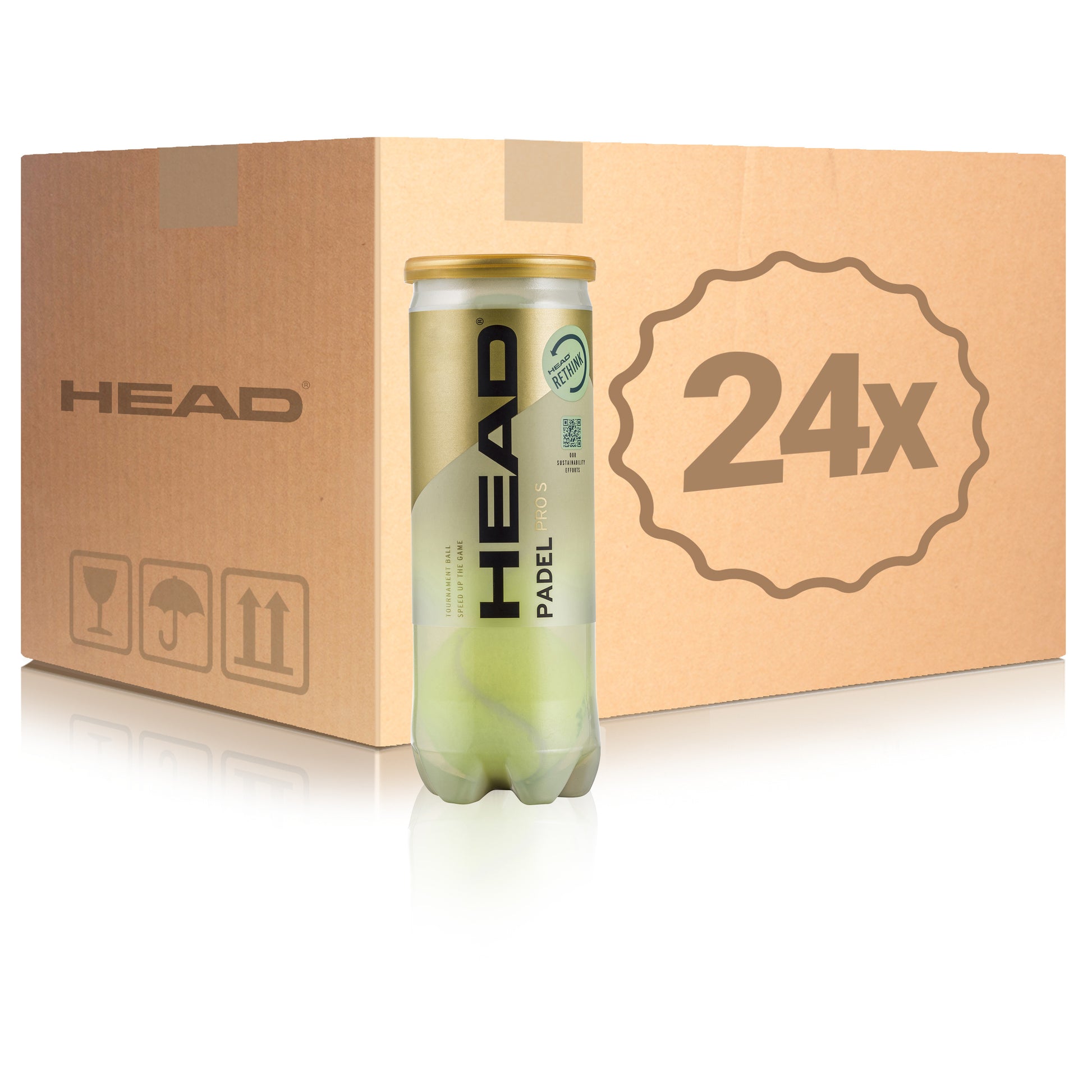 HEAD 24 tubi da 3 Padel Pro S Nel cartone