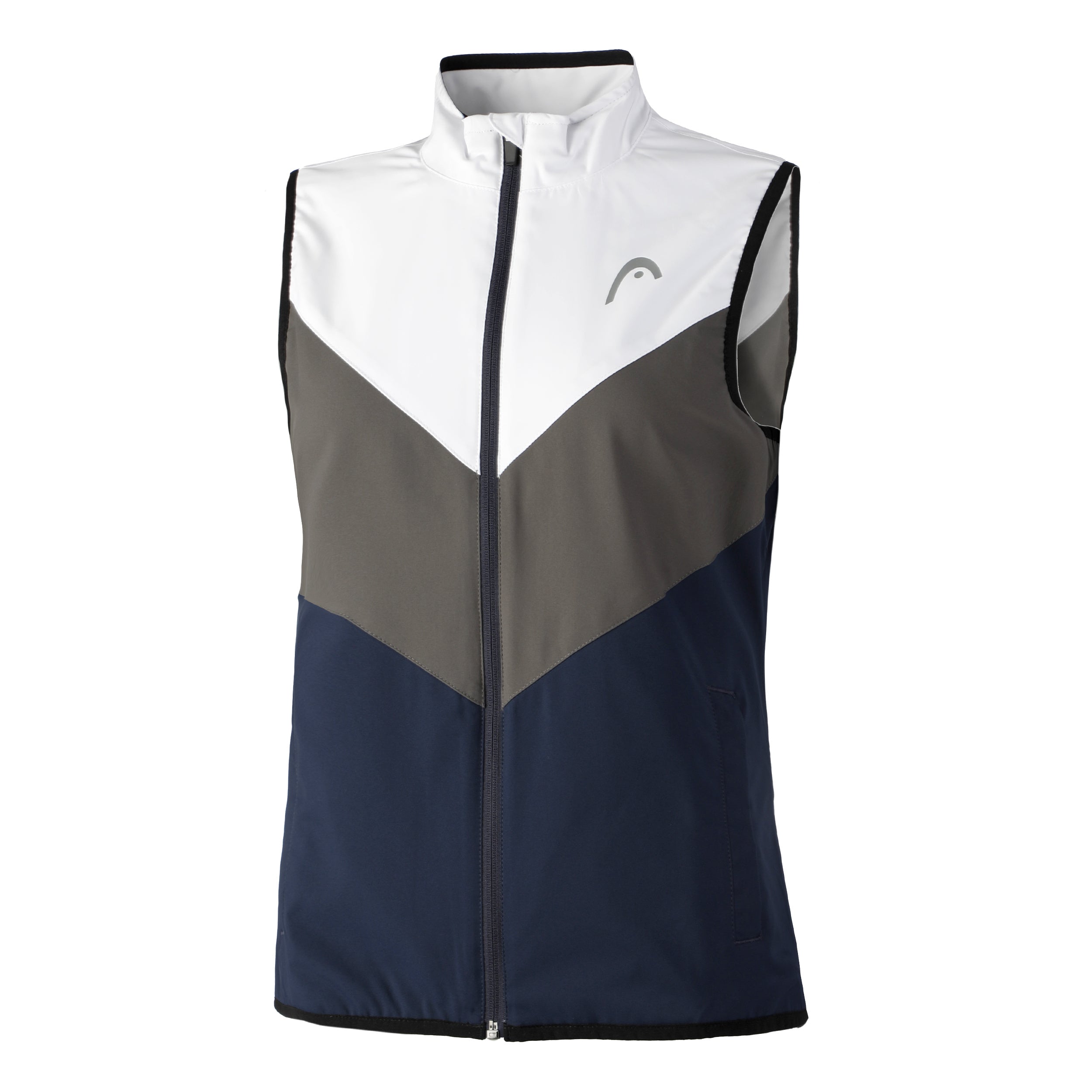 HEAD Club Gilet Donna-Blu,Bianco