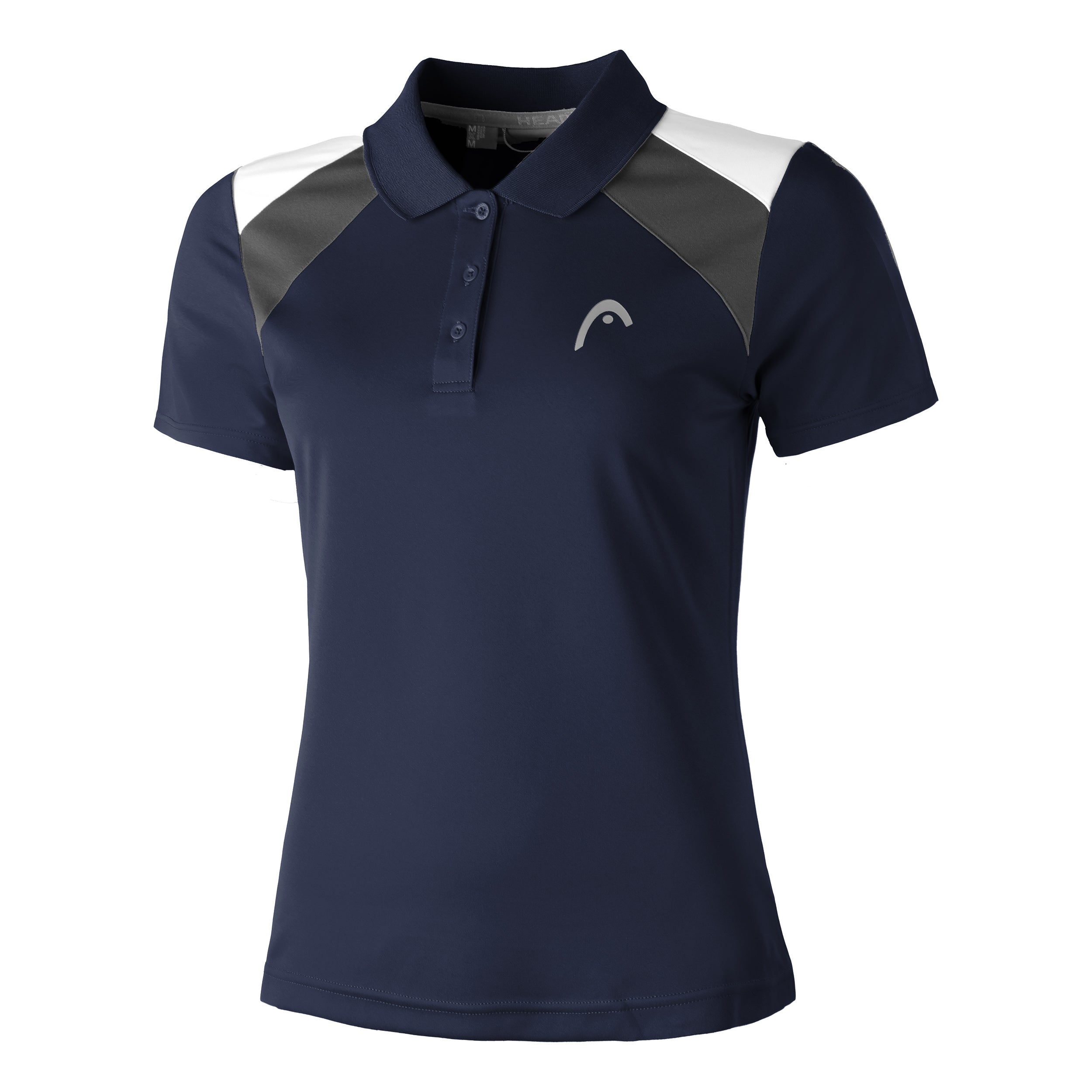 HEAD Club 22 Polo Donna - blu scuro, grigio