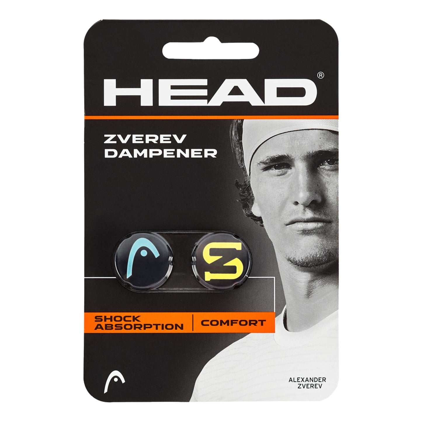 HEAD Zverev Antivibrazioni Confezione Da 2-Blu,Giallo