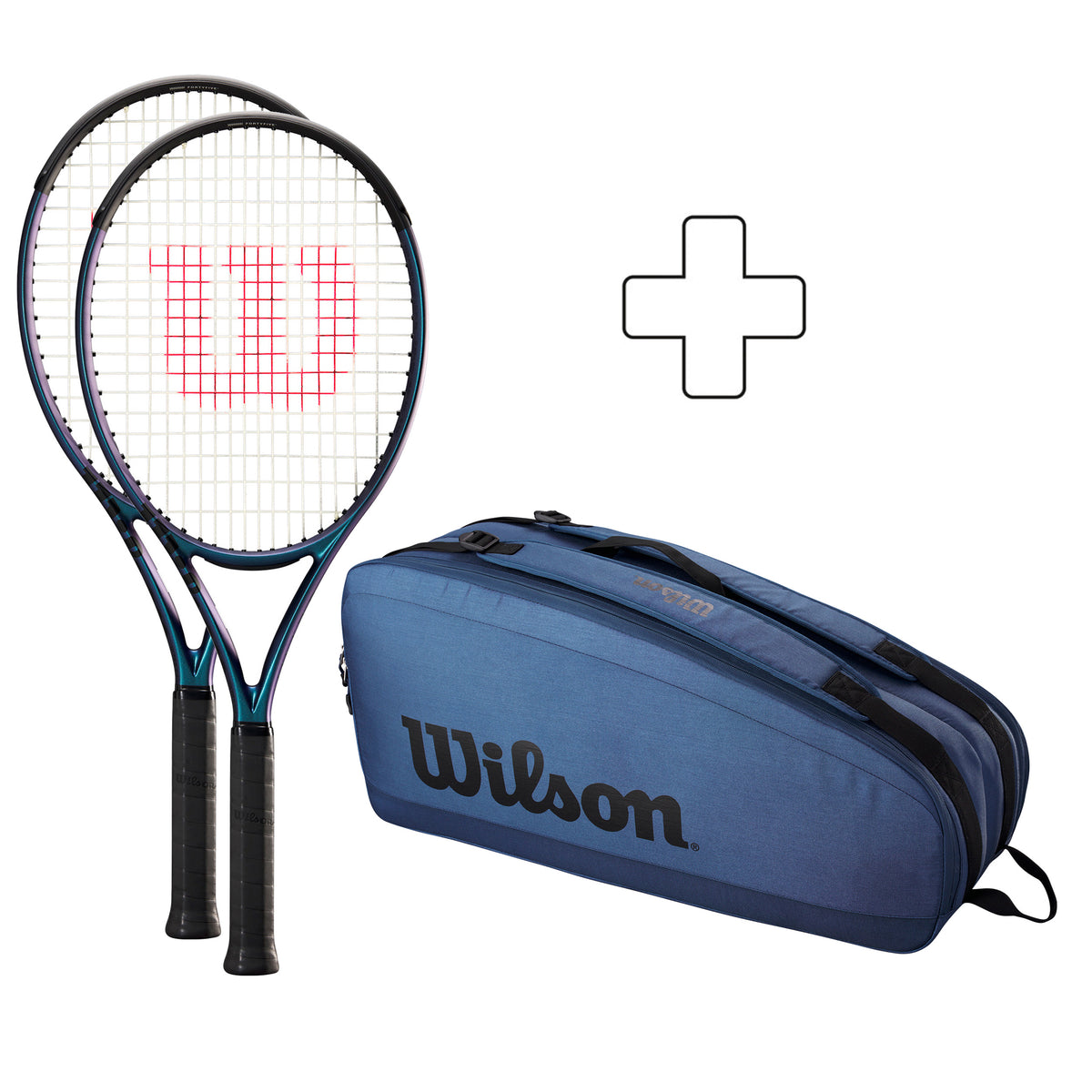 Wilson Confezione da 2 108 V4.0 In aggiunta borsa per racchetta