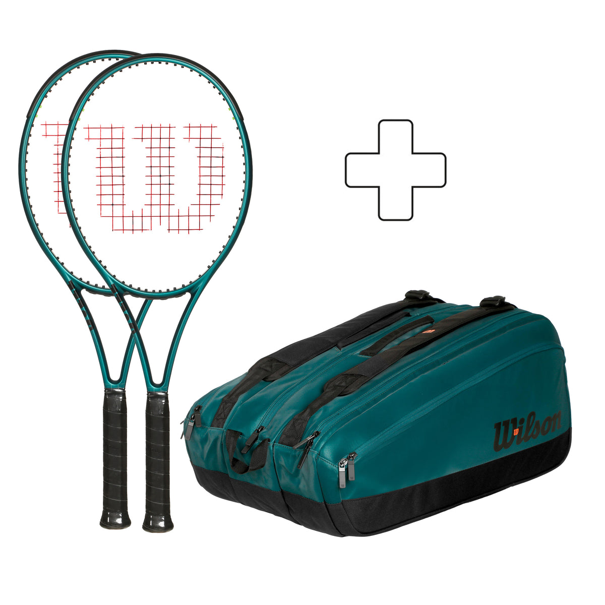 Wilson 2 2x 100 v9 In aggiunta borsa per racchetta