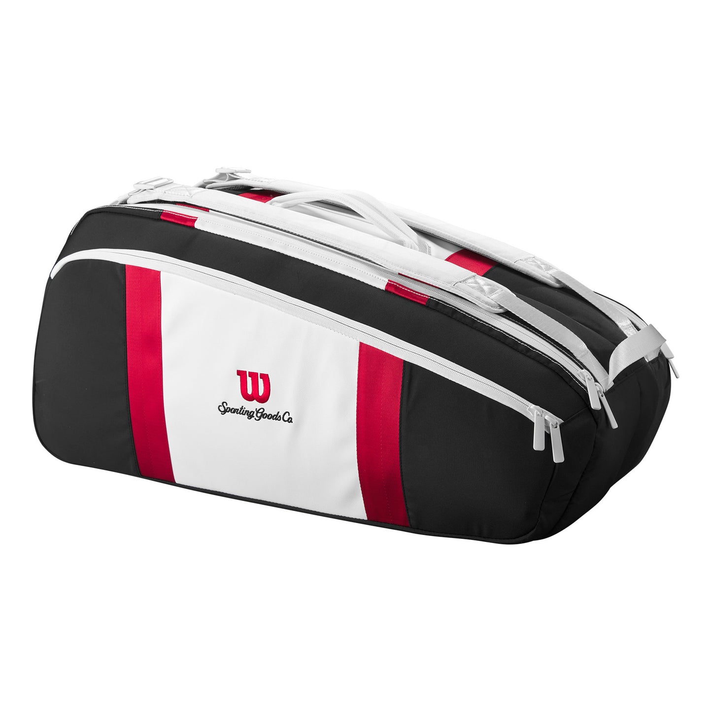 Wilson Pro Staff Courage Collection Borsa Per Racchetta Da 9-Nero,Bianco