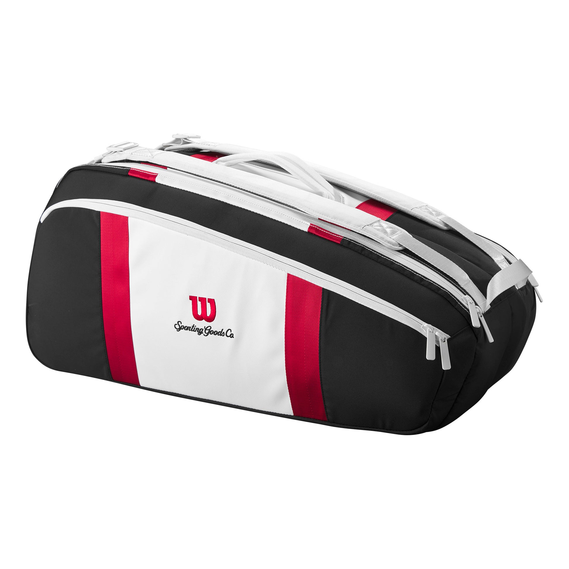 Wilson Pro Staff Courage Collection Borsa Per Racchetta Da 9-Nero,Bianco