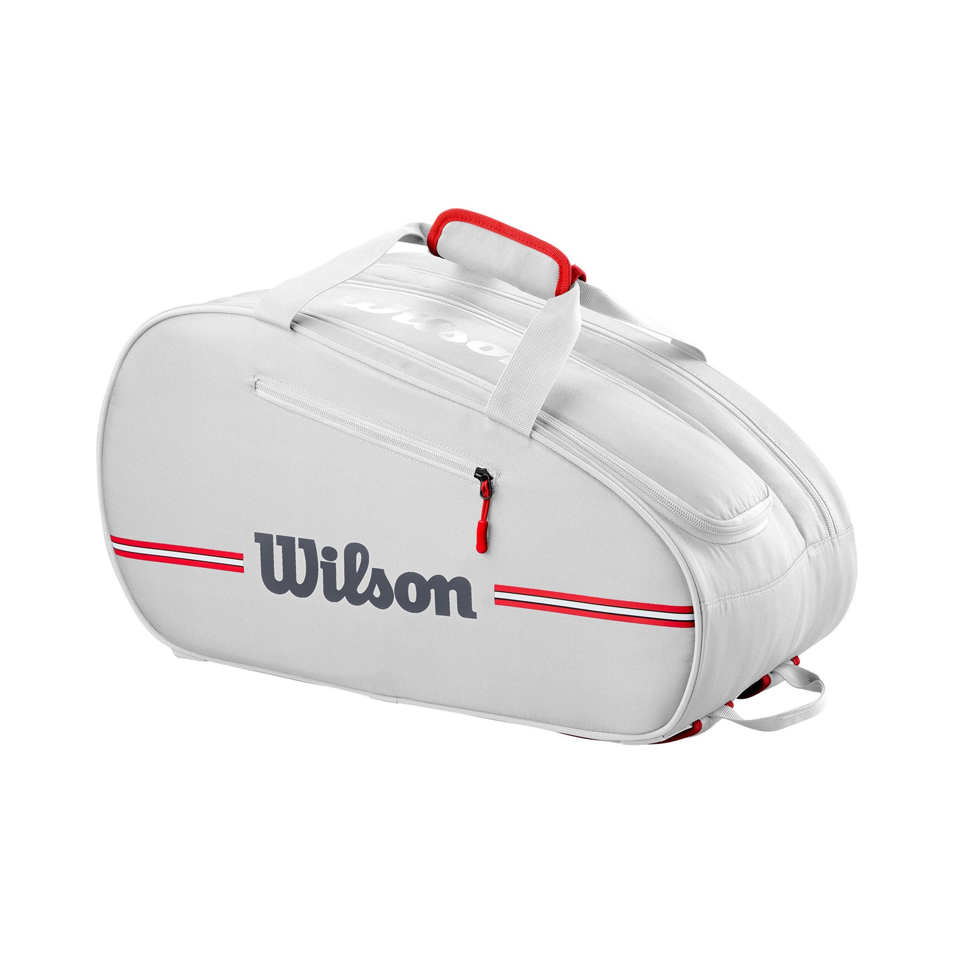 Wilson Tour Team Bag Borsa Per Racchetta Da Padel-Bianco