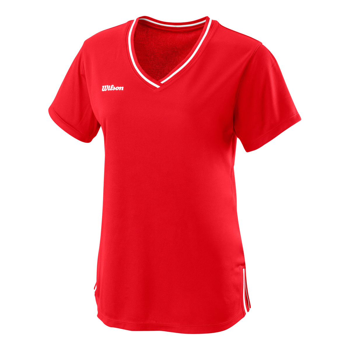 Wilson II V-Neck Maglietta Donna - rosso,