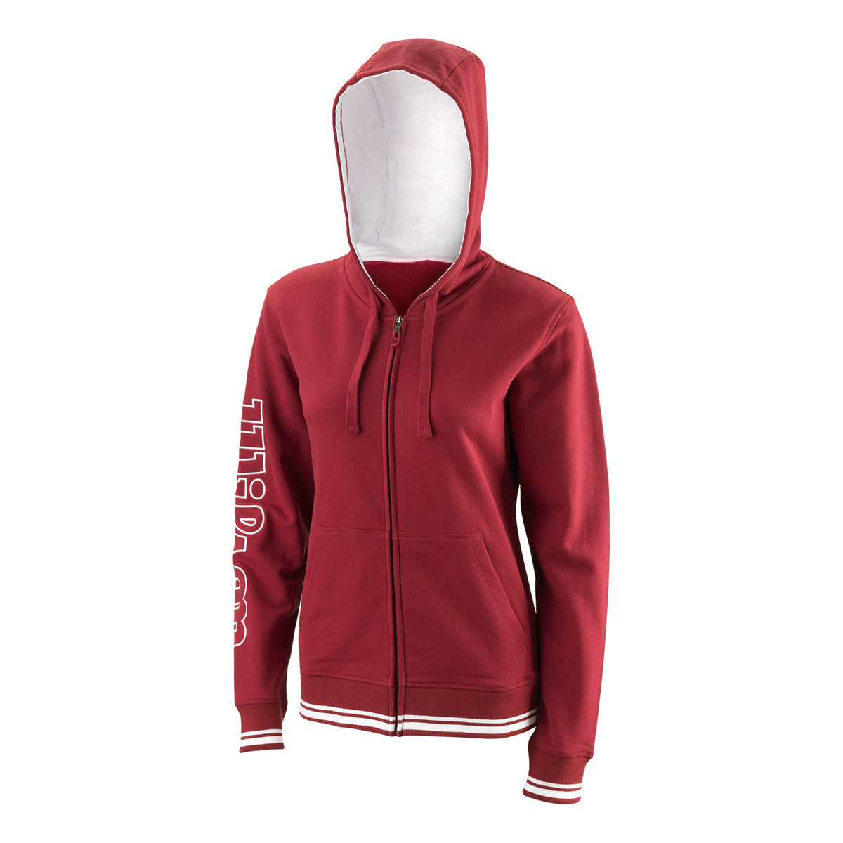 Wilson II Felpa Donna - rosso scuro, bianco