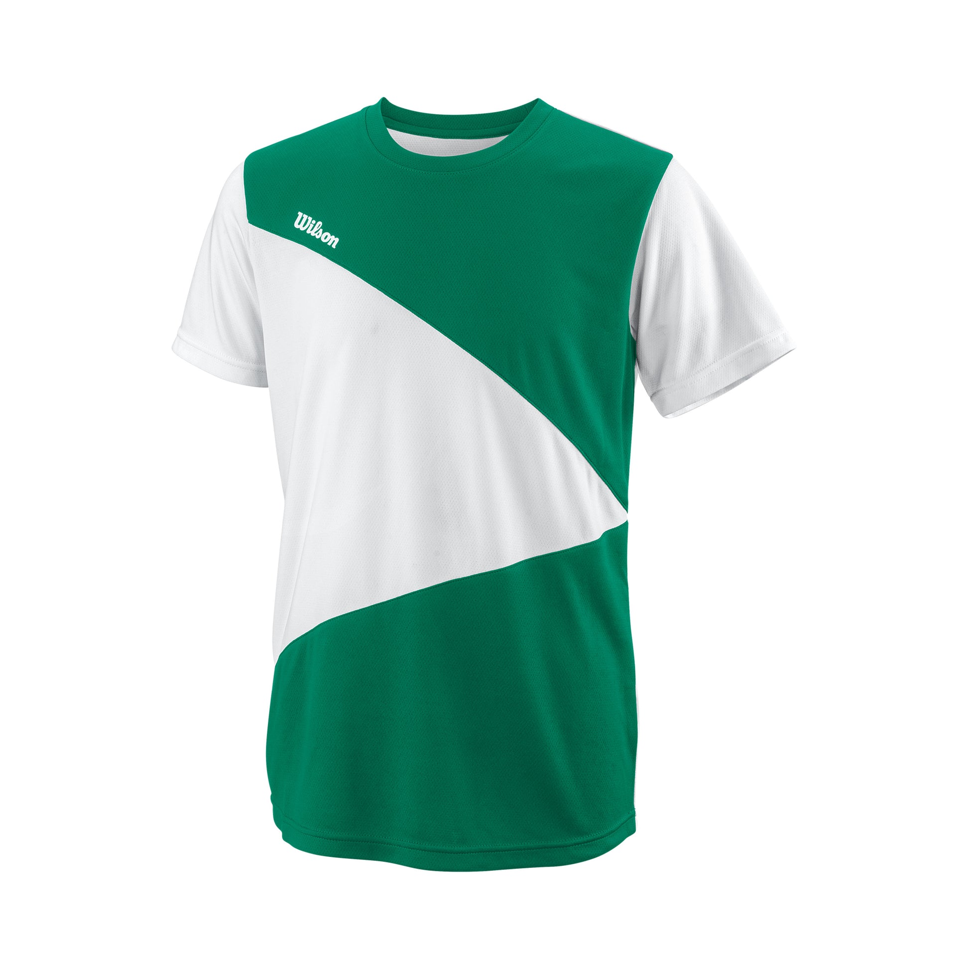 Wilson Team II Triangle Crew Maglietta Ragazzi - verde, bianco