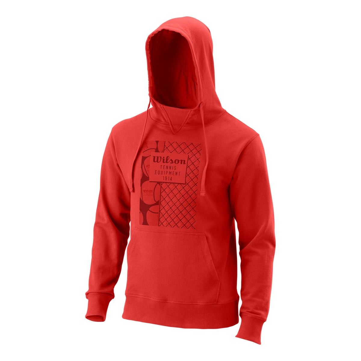 Wilson Equip Eco CTN Felpa con cappuccio Uomini - rosso,