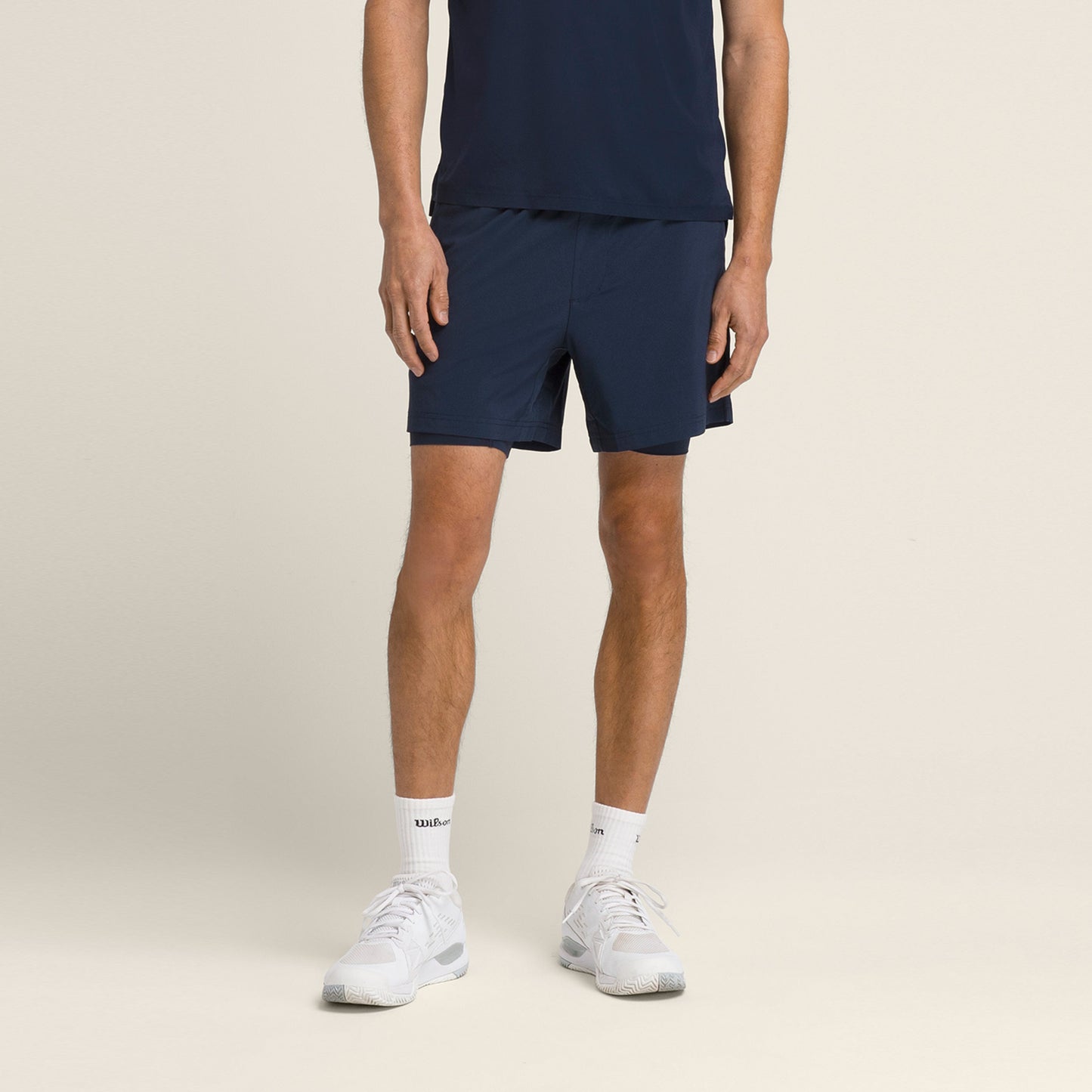 Wilson Doubleday 7inch Lined Pantaloncini Uomini-Blu Scuro