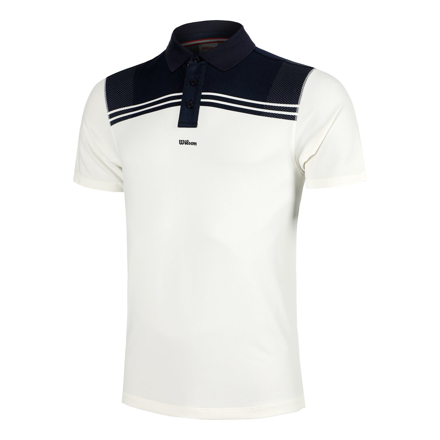 Wilson All Seasons Polo Uomini-Blu Scuro,Crema