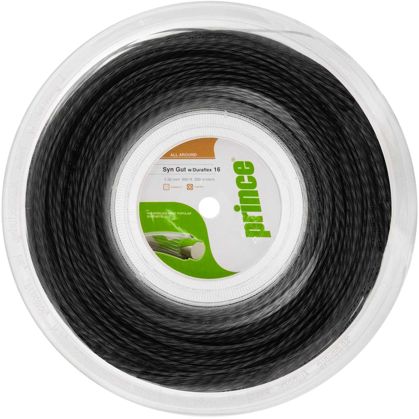 Prince Synthetic Gut Duraflex  Rotolo di corde 200m - nero