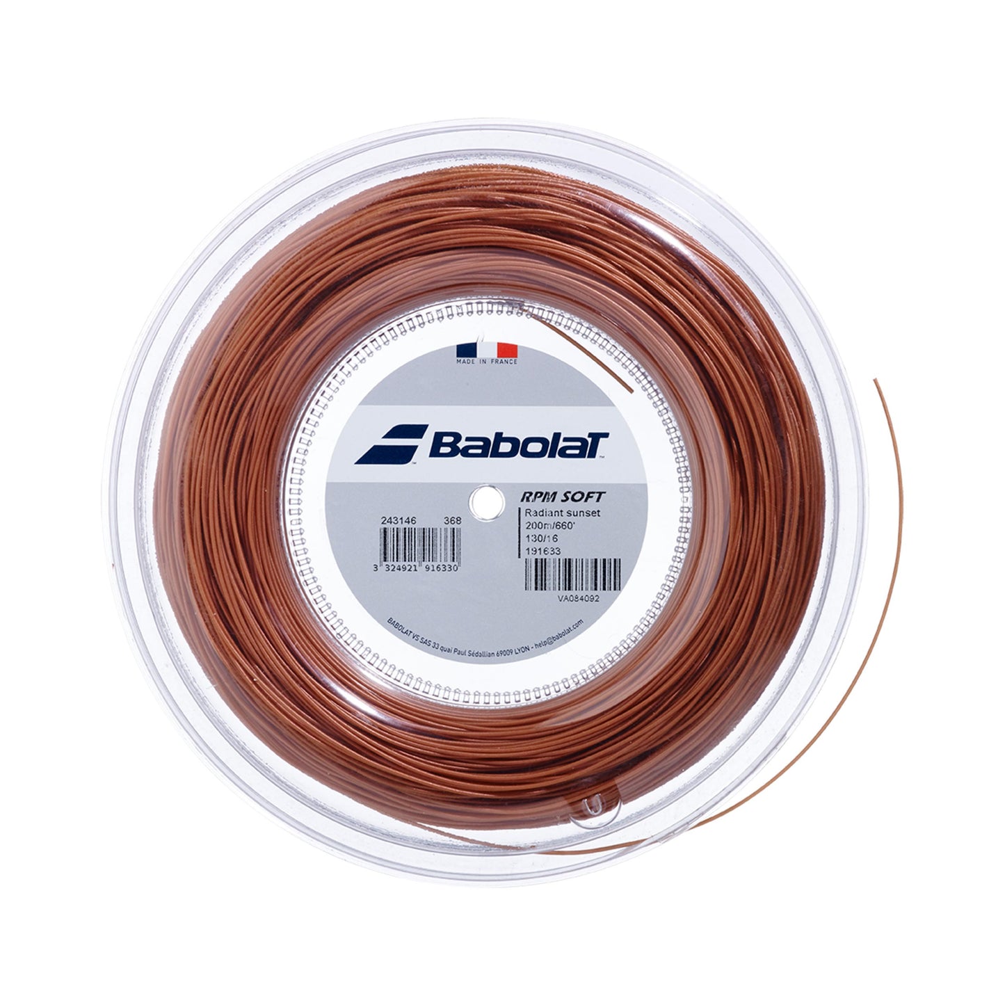 Babolat RPM Soft Rotolo Di Corde 200m-Rosso Chiaro