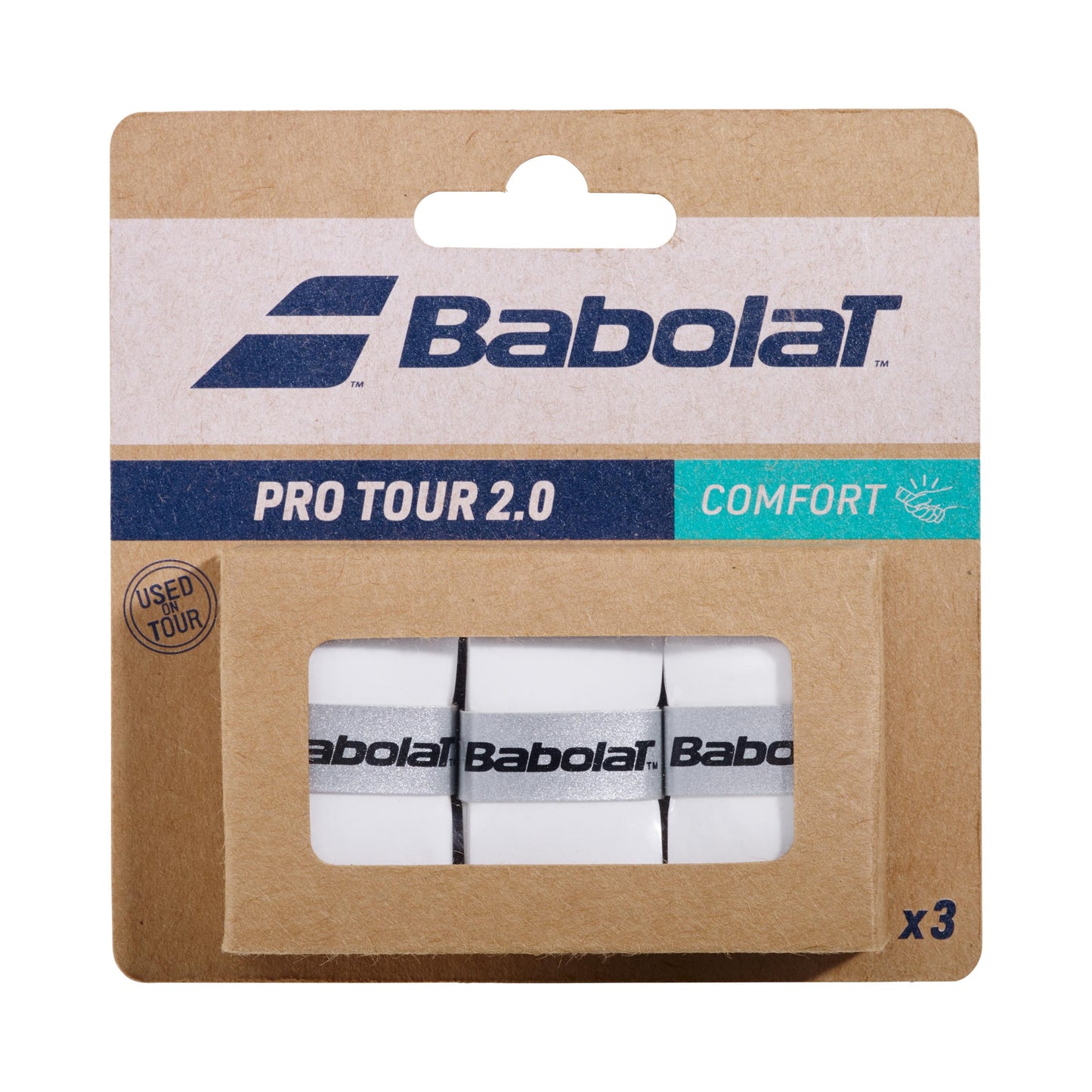 Babolat Pro Tour 2.0 X3 Confezione Da 3-Bianco