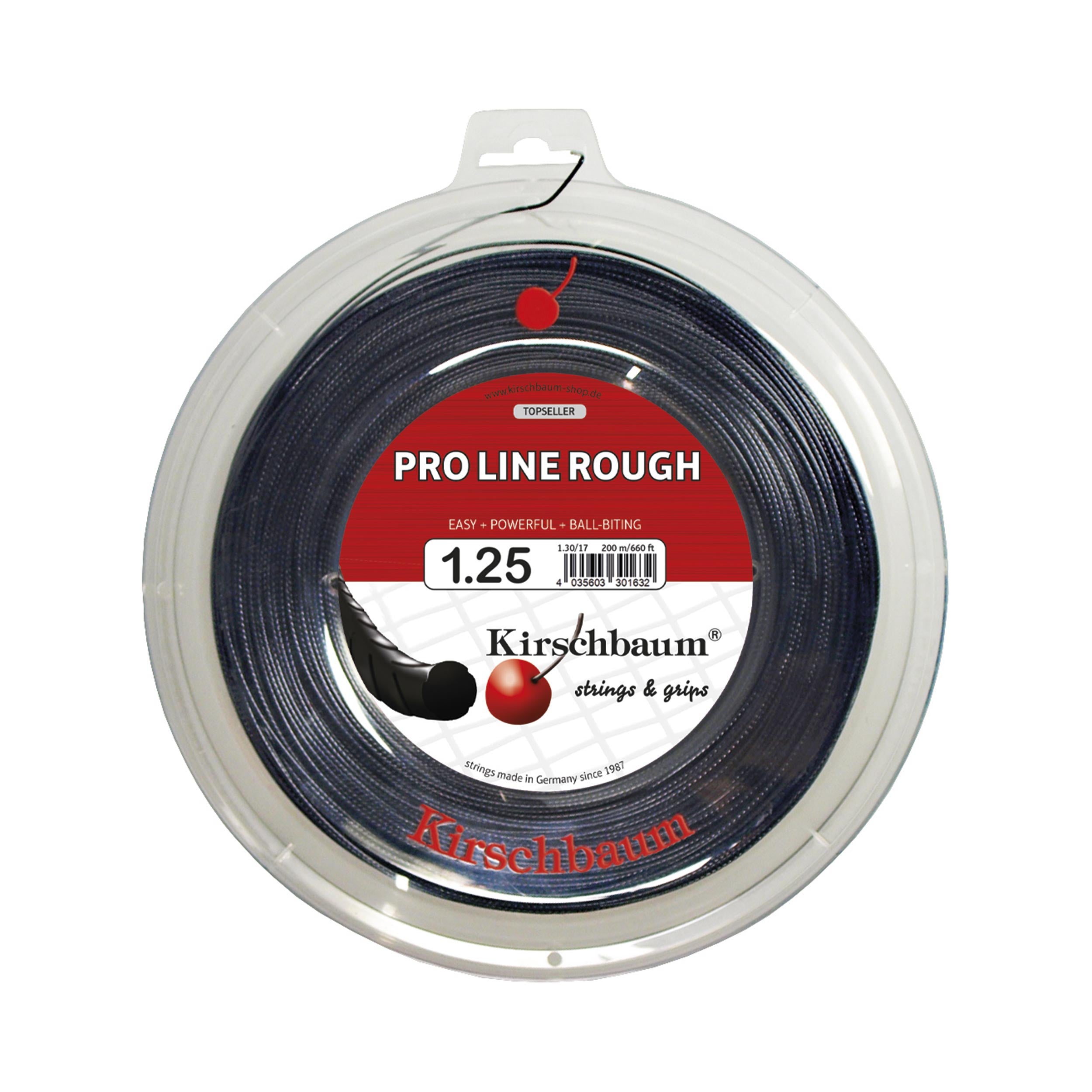 Kirschbaum Pro Line Rough Rotolo Di Corde 200m-Nero