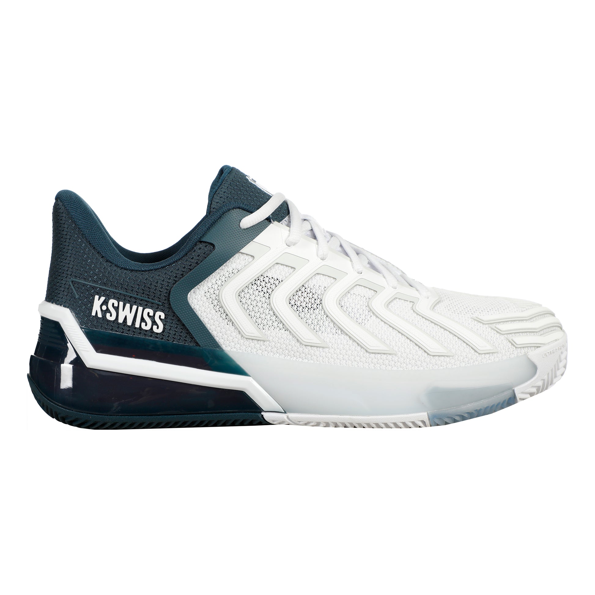 K-Swiss Ultrashot 4 Scarpa Per Terra Rossa Uomini-Bianco,Color Petrolio