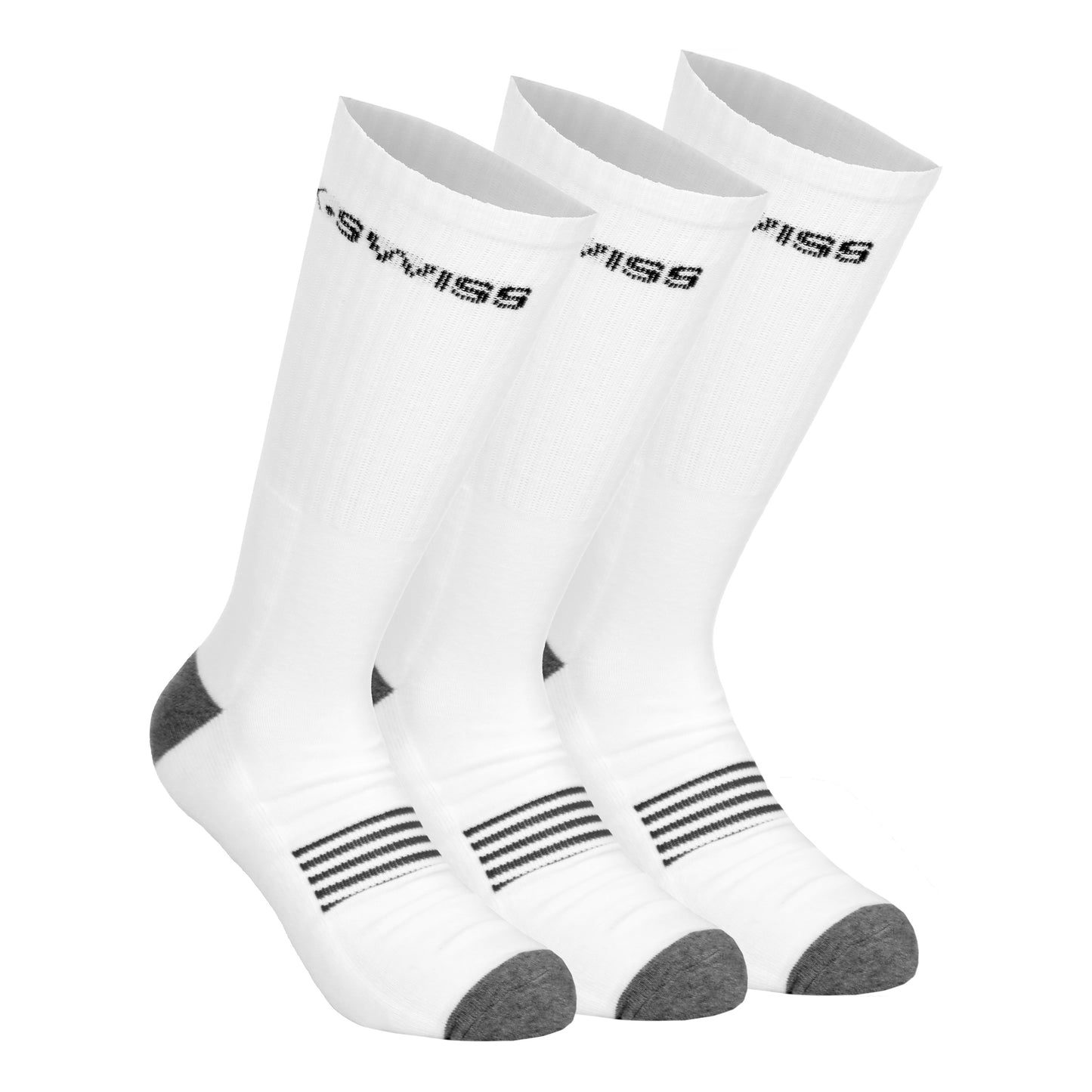 K-Swiss Calzini da tennis - Confezione da 3 Unisex-bianco, nero