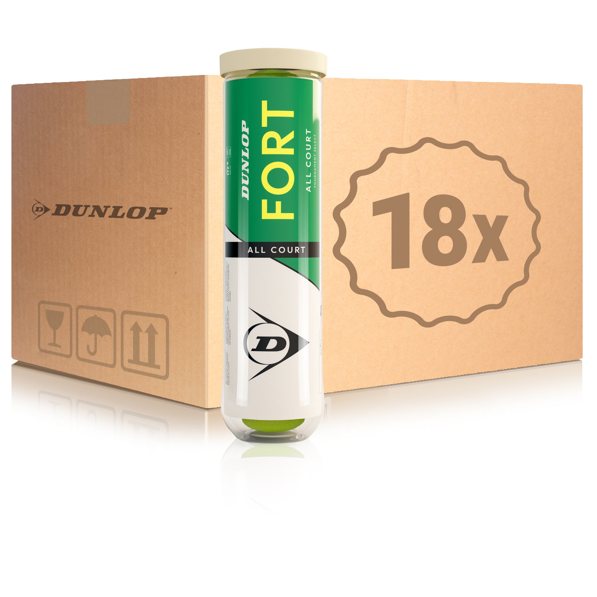 Dunlop 18 tubi da 4 Fort All Court