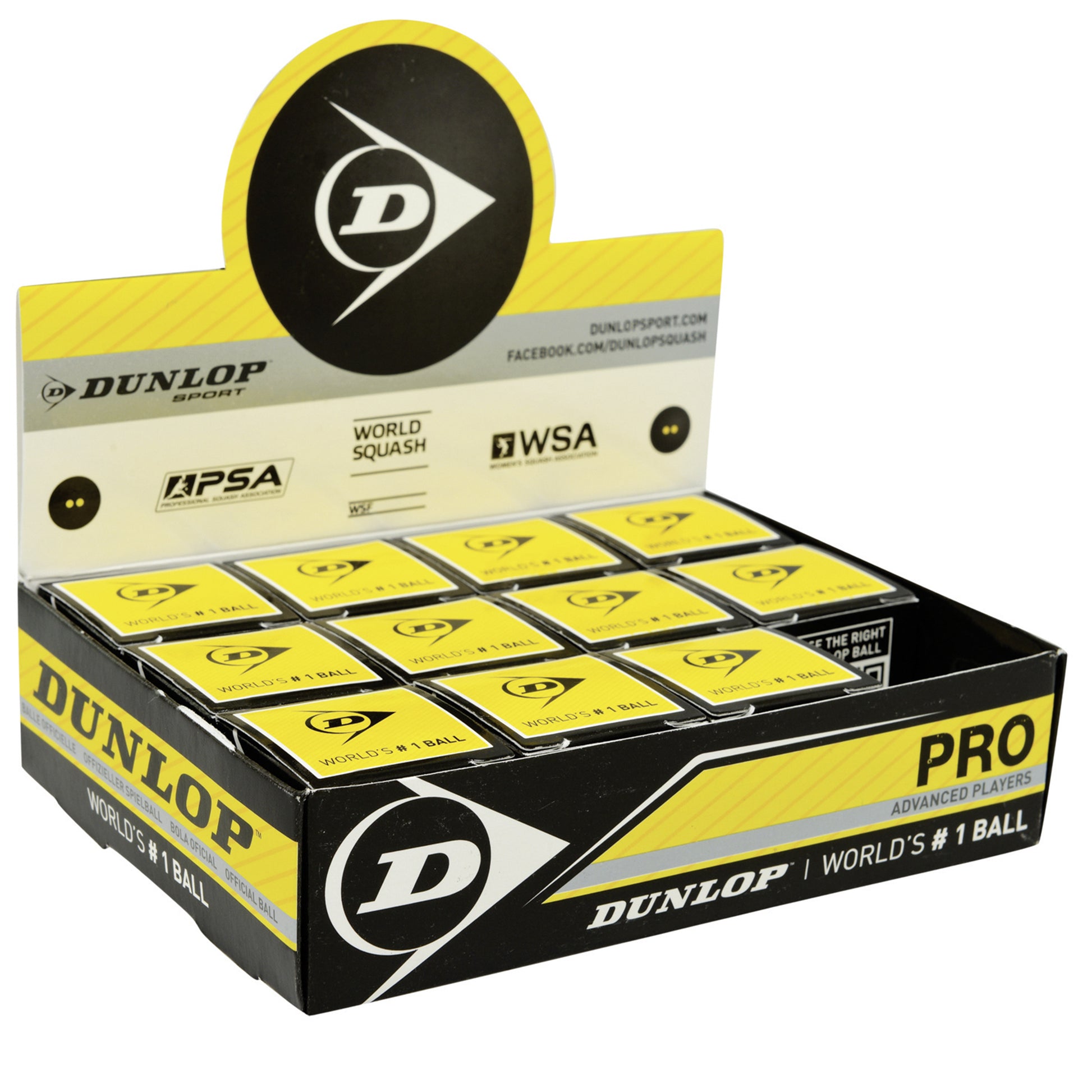 Dunlop Squash balls Pro Confezione da 12