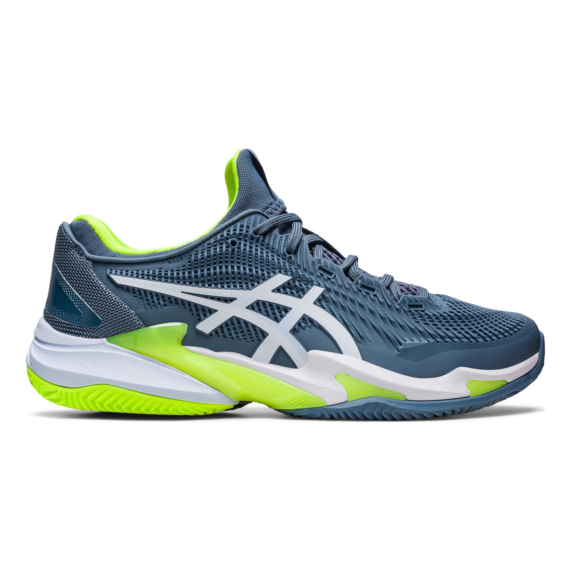 ASICS Court FF 3 Scarpa per terra rossa Uomini - blu, verde neon