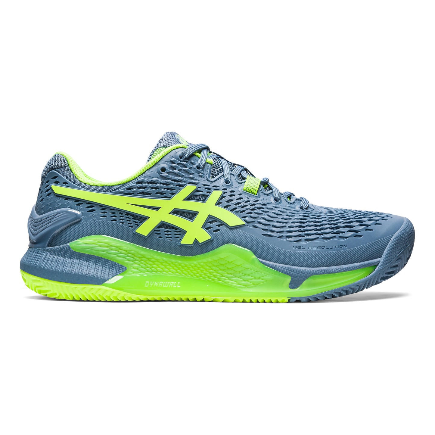 ASICS Gel-Resolution 9 Scarpa per terra rossa Uomini - blu, verde neon