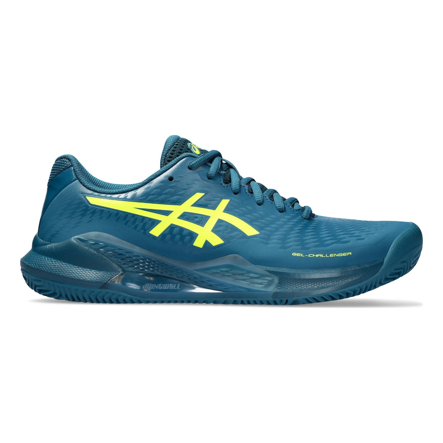 ASICS Gel-Challenger 14 Scarpa per terra rossa Uomini - color petrolio, giallo neon