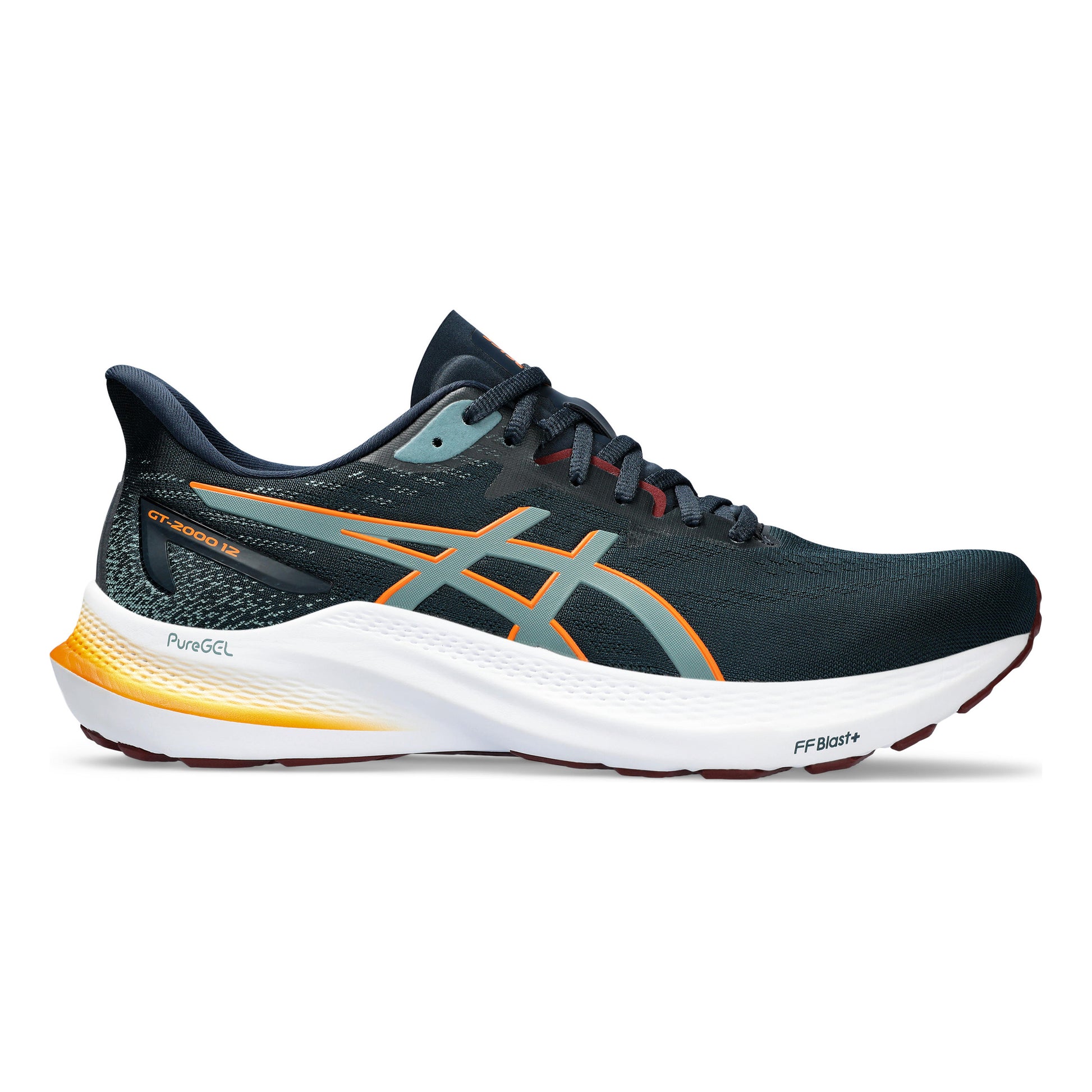 ASICS GT-2000 12 Scarpa stabile Uomini - color petrolio, arancione