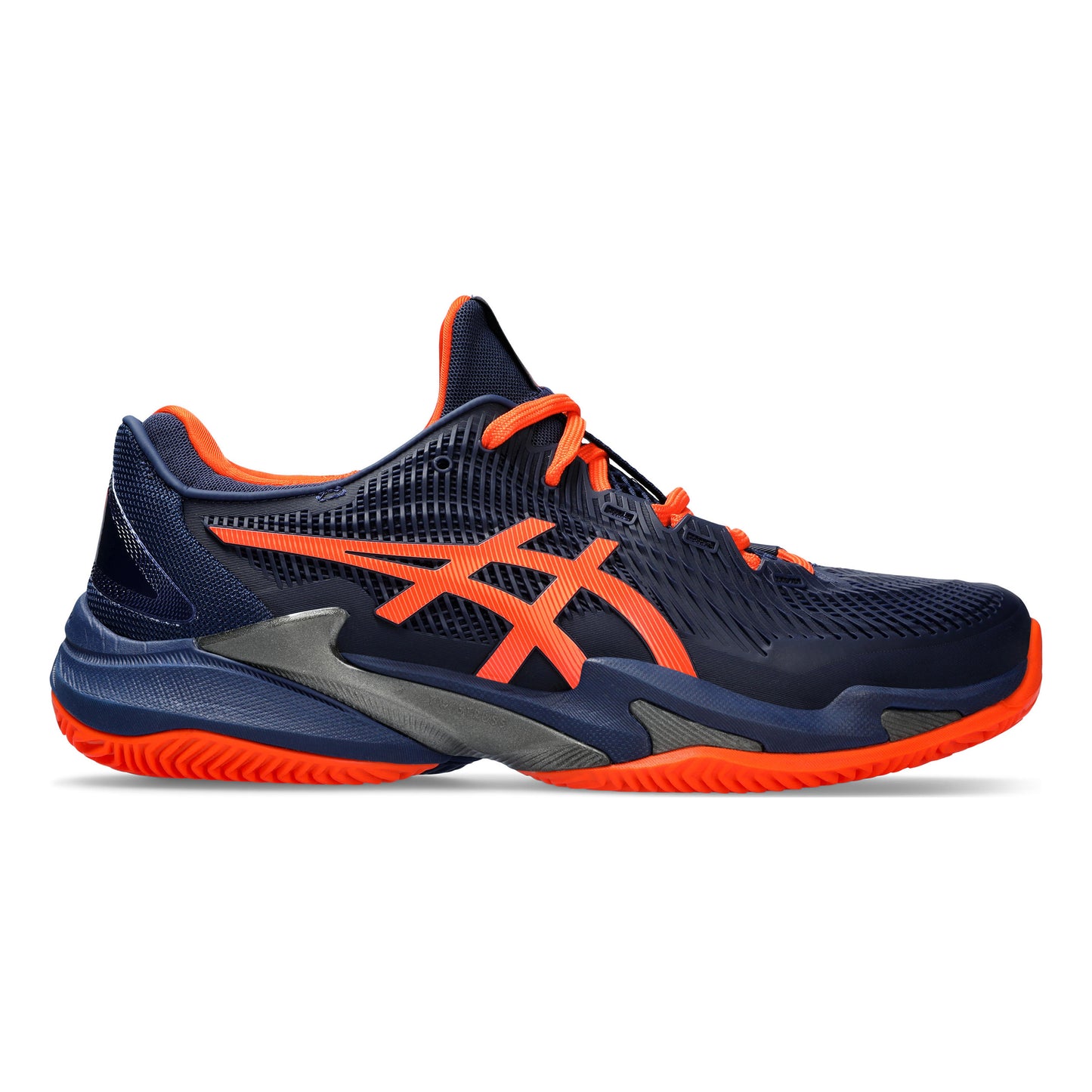 ASICS Court FF 3 Scarpa per terra rossa Uomini - blu scuro, arancione
