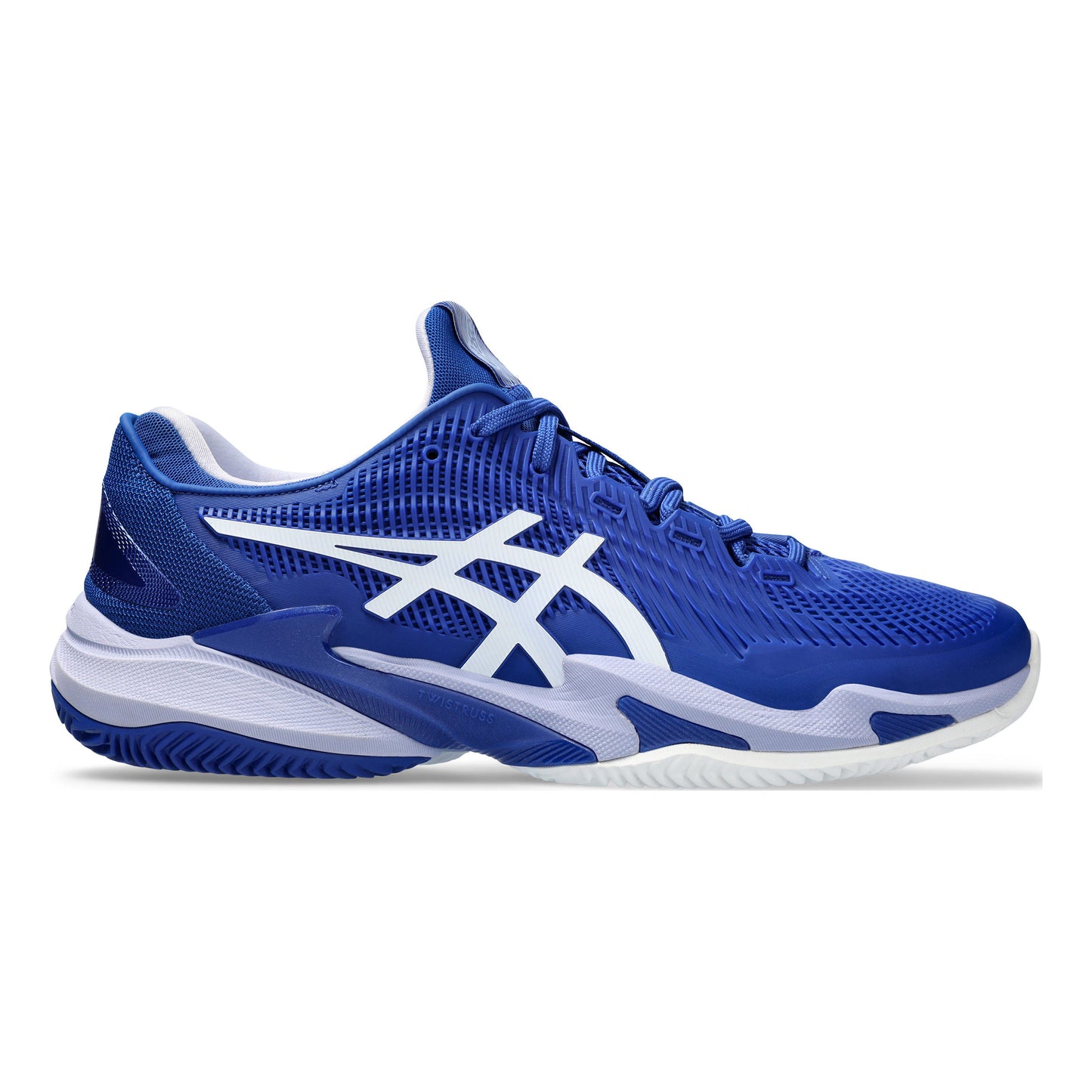 ASICS Court FF 3 Novak Scarpa per terra rossa Uomini - blu, bianco