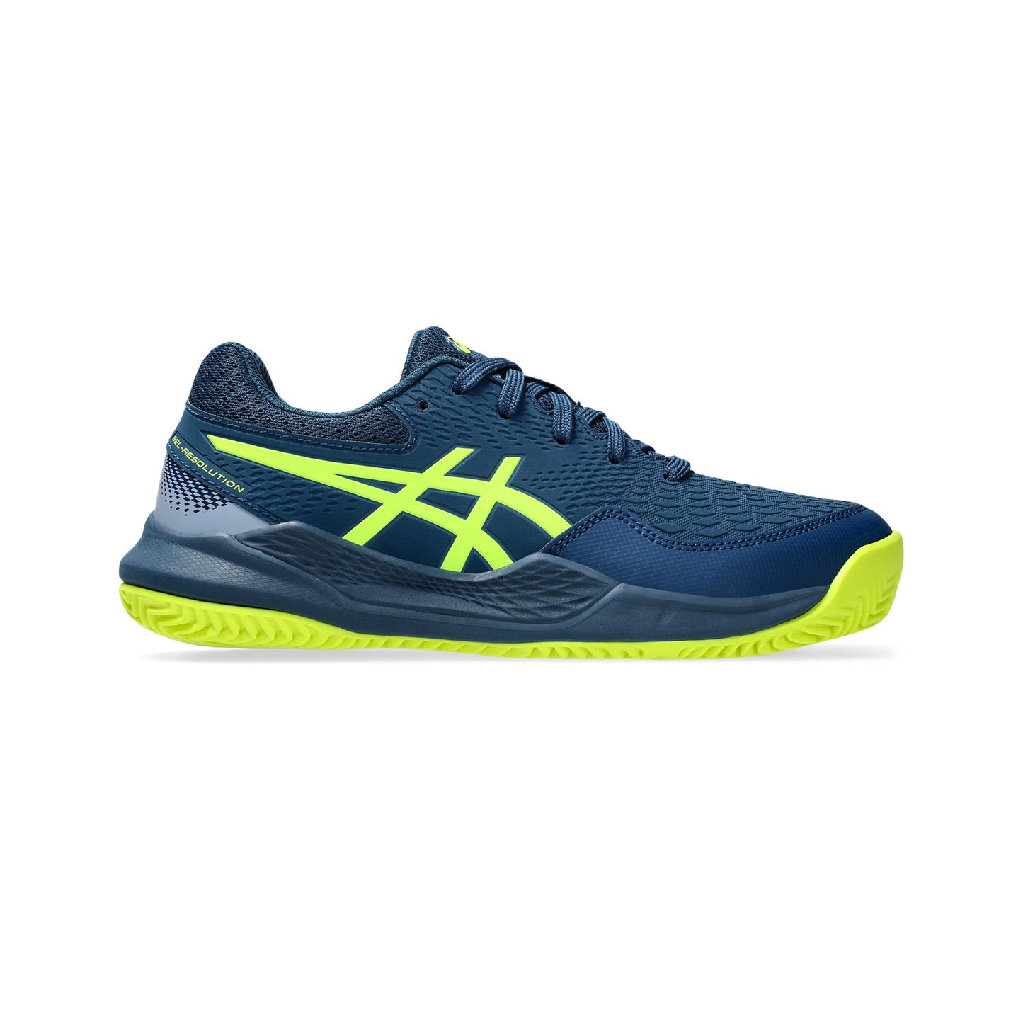 ASICS Gel-Resolution 9 GS Scarpa per terra rossa Bambini - blu scuro, giallo neon