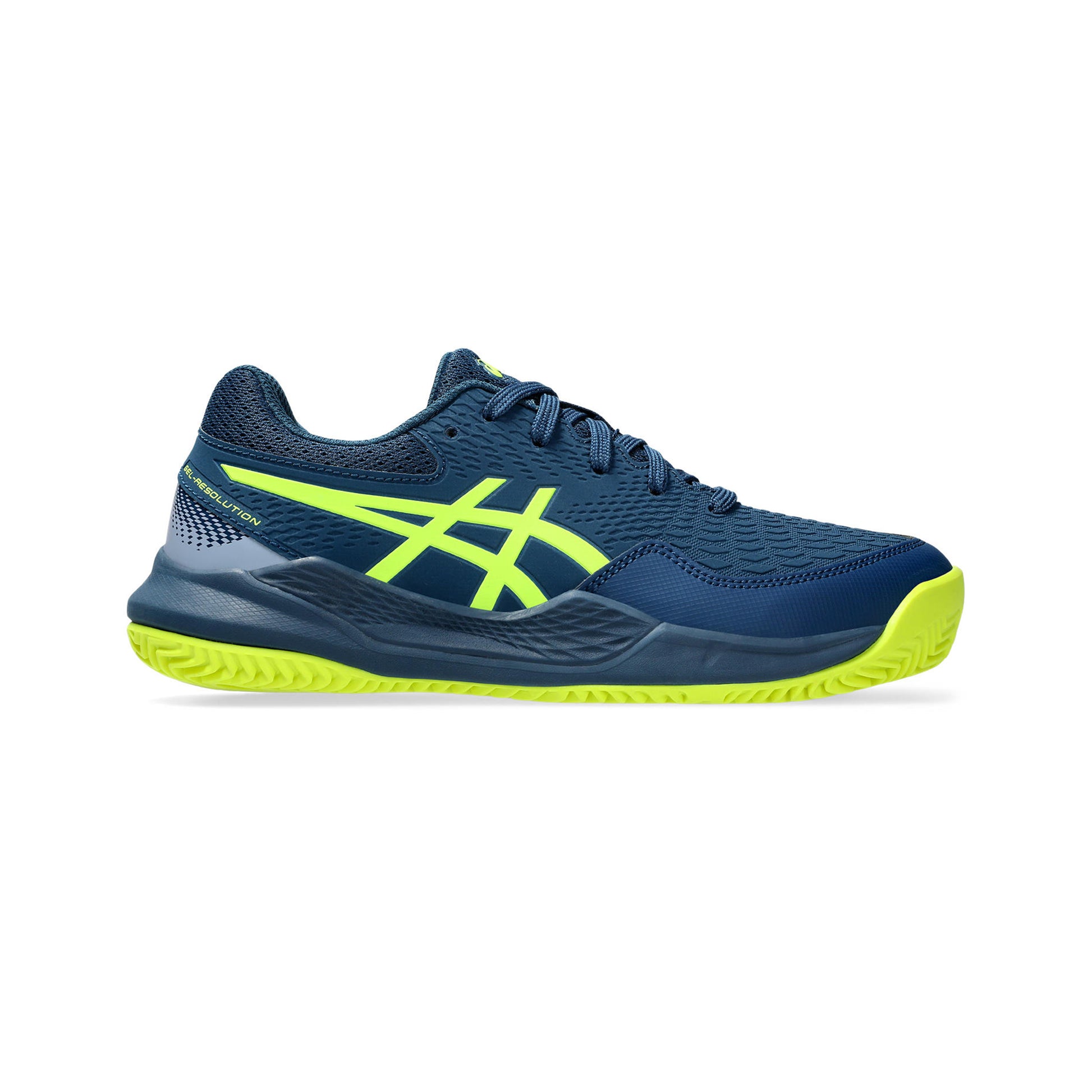 ASICS Gel-Resolution 9 GS Scarpa per terra rossa Bambini - blu scuro, giallo neon