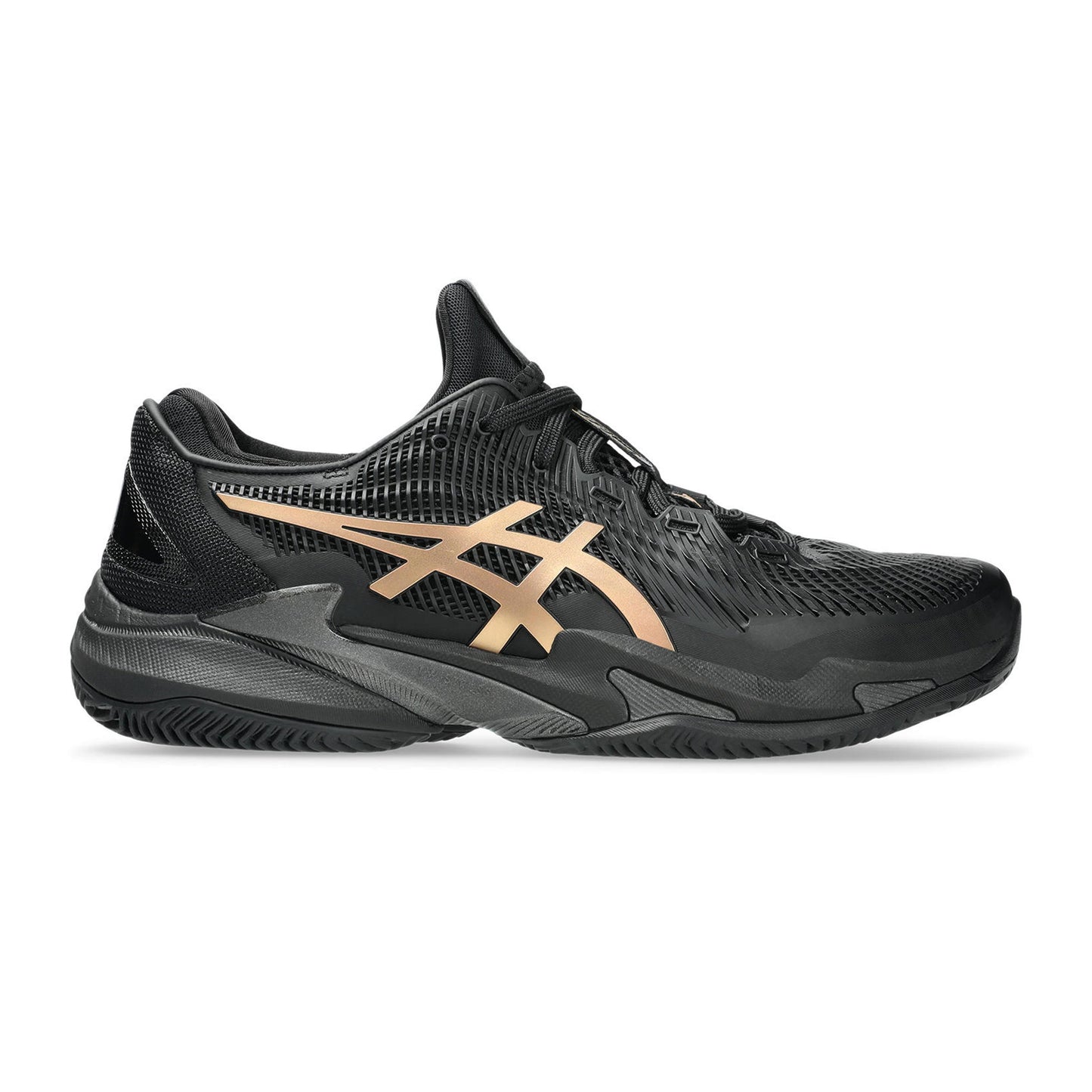 ASICS Court FF 3 Novak  Night Energy Scarpa per terra rossa Uomini - nero, oro