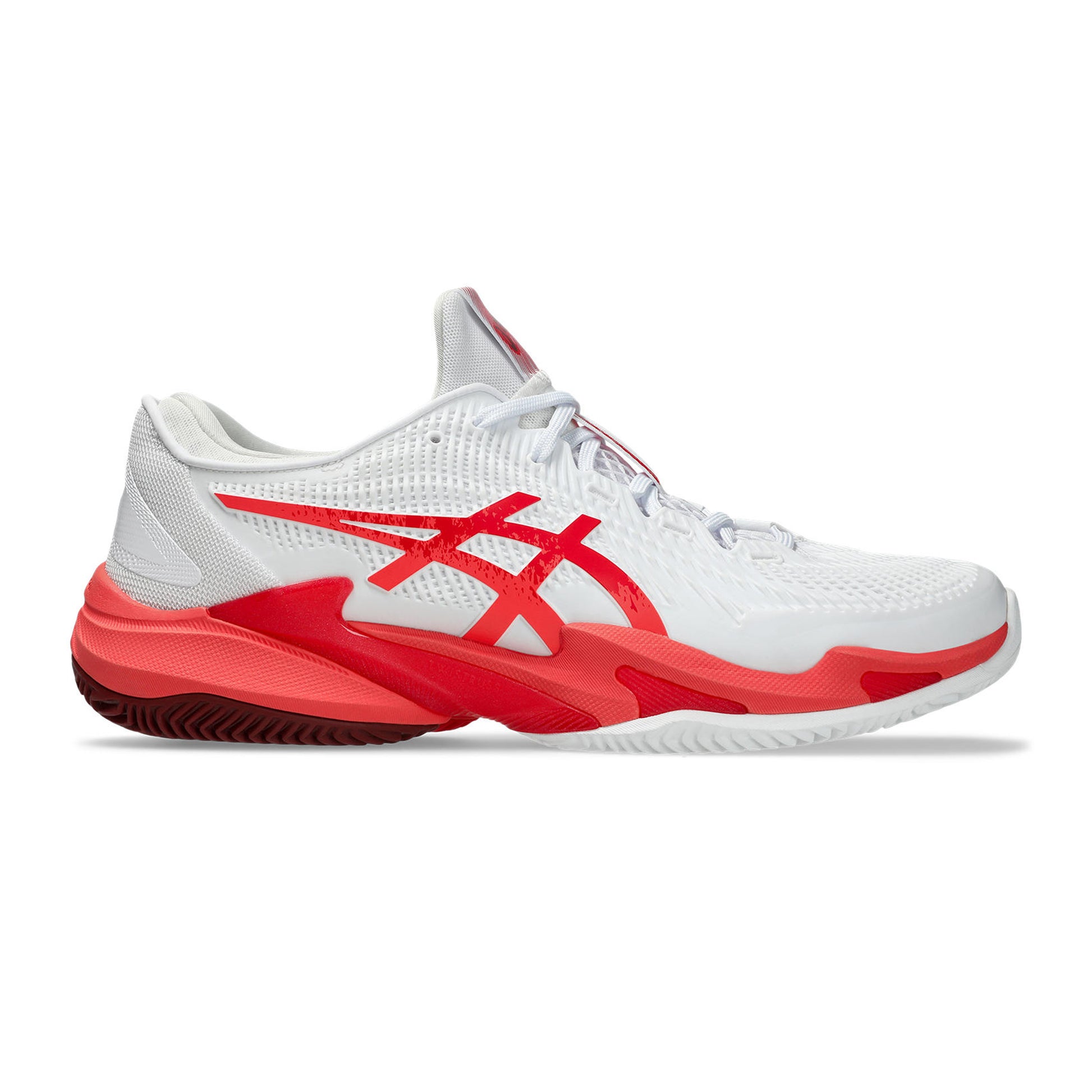 ASICS Court FF 3 Novak Scarpa per terra rossa Uomini - bianco, corallo
