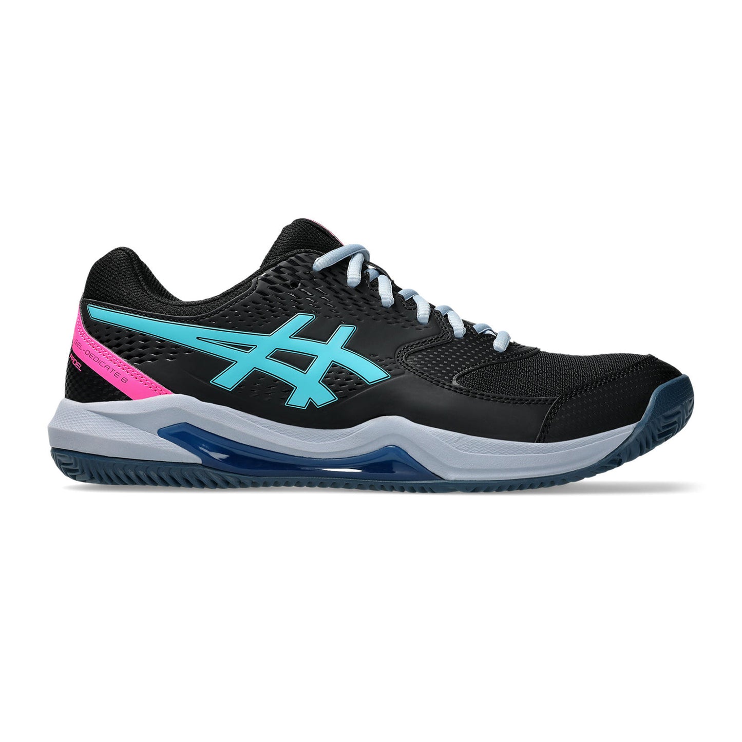 ASICS Gel-Dedicate Scarpa Da Padel Uomini-Nero,Blu Chiaro