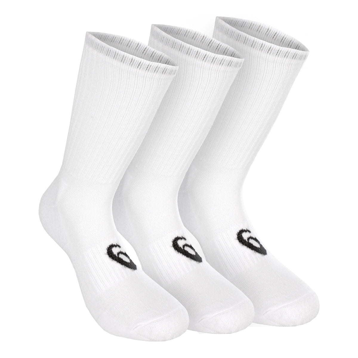 ASICS Crew Calzini Sportivi Confezione Da 3-Bianco,Nero