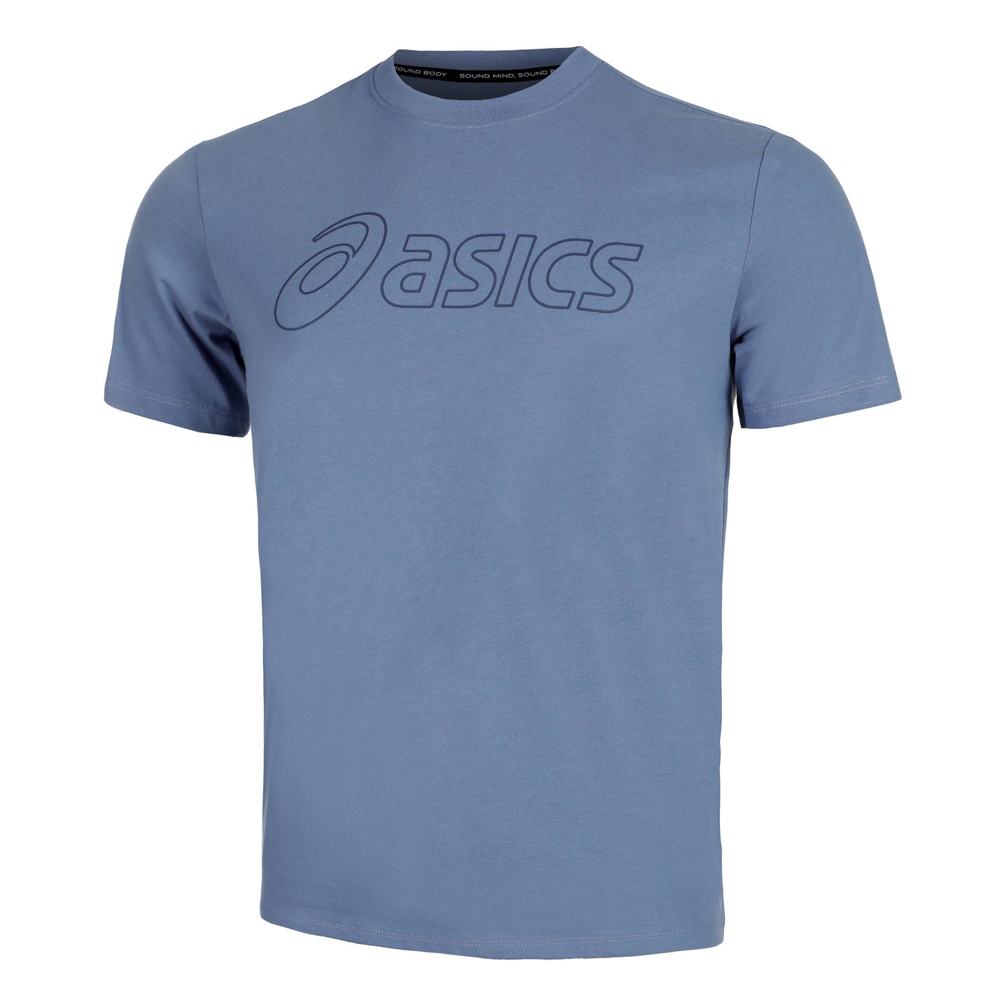 ASICS Logo Maglietta Uomini - grigio-blu,