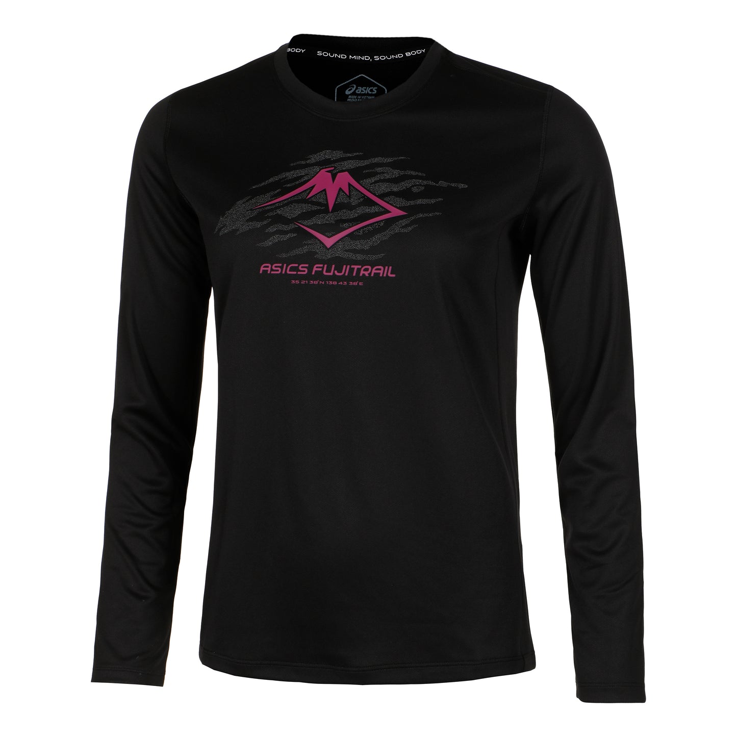 ASICS Fujitrail Logo Manica lunga Donna - nero, berry