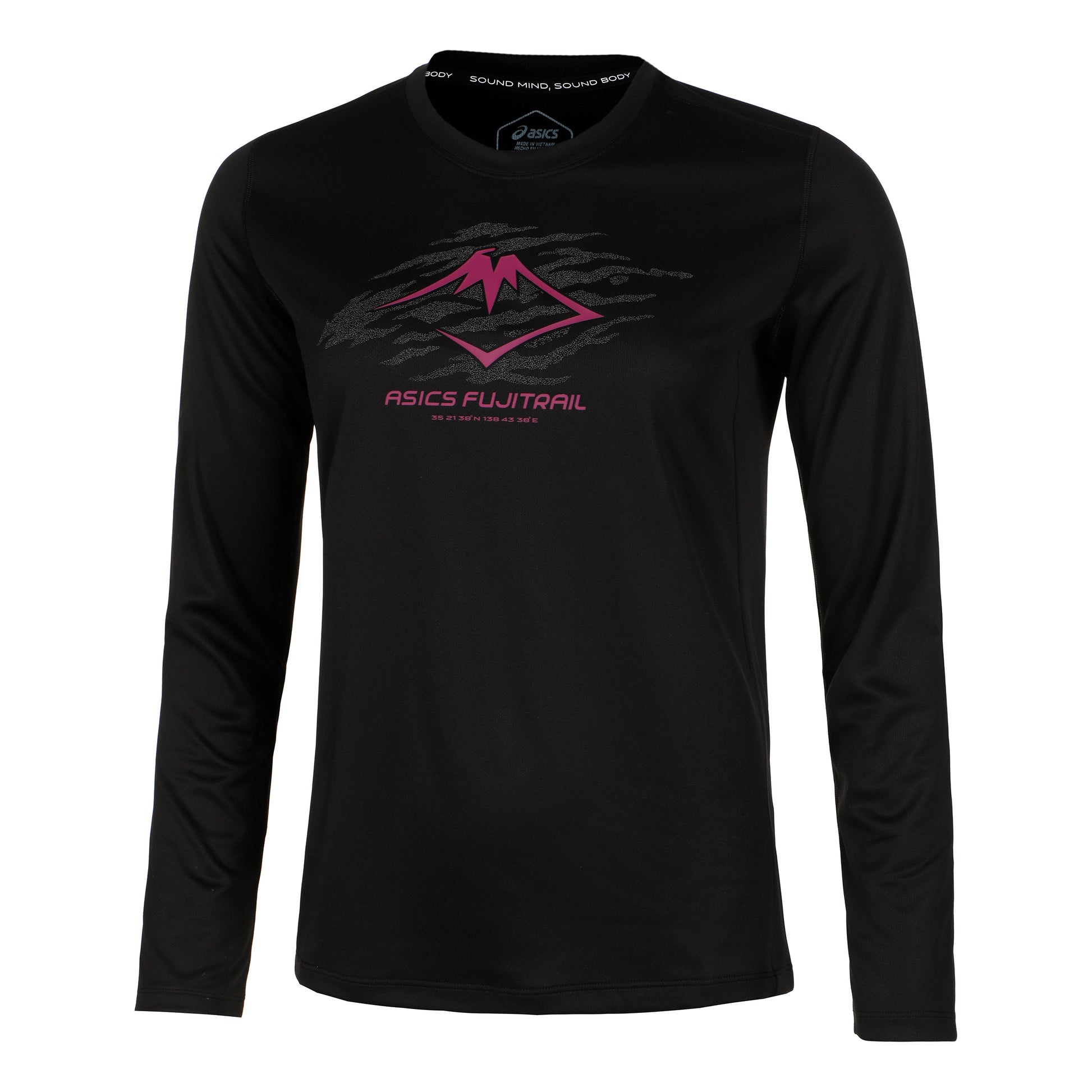 ASICS Fujitrail Logo Manica lunga Donna - nero, berry