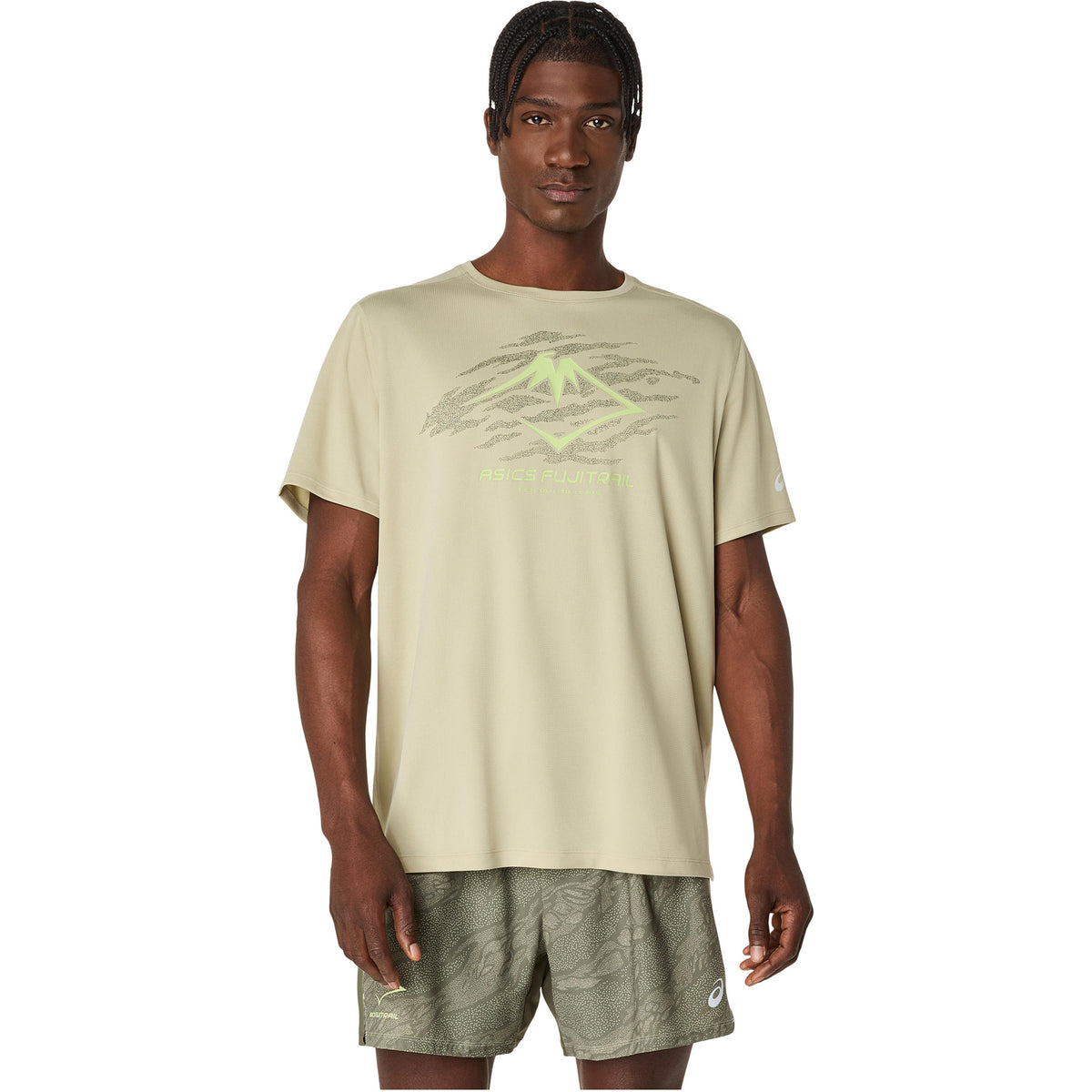 ASICS Fujitrail Logo Camicia Da Corsa Uomini-Verde