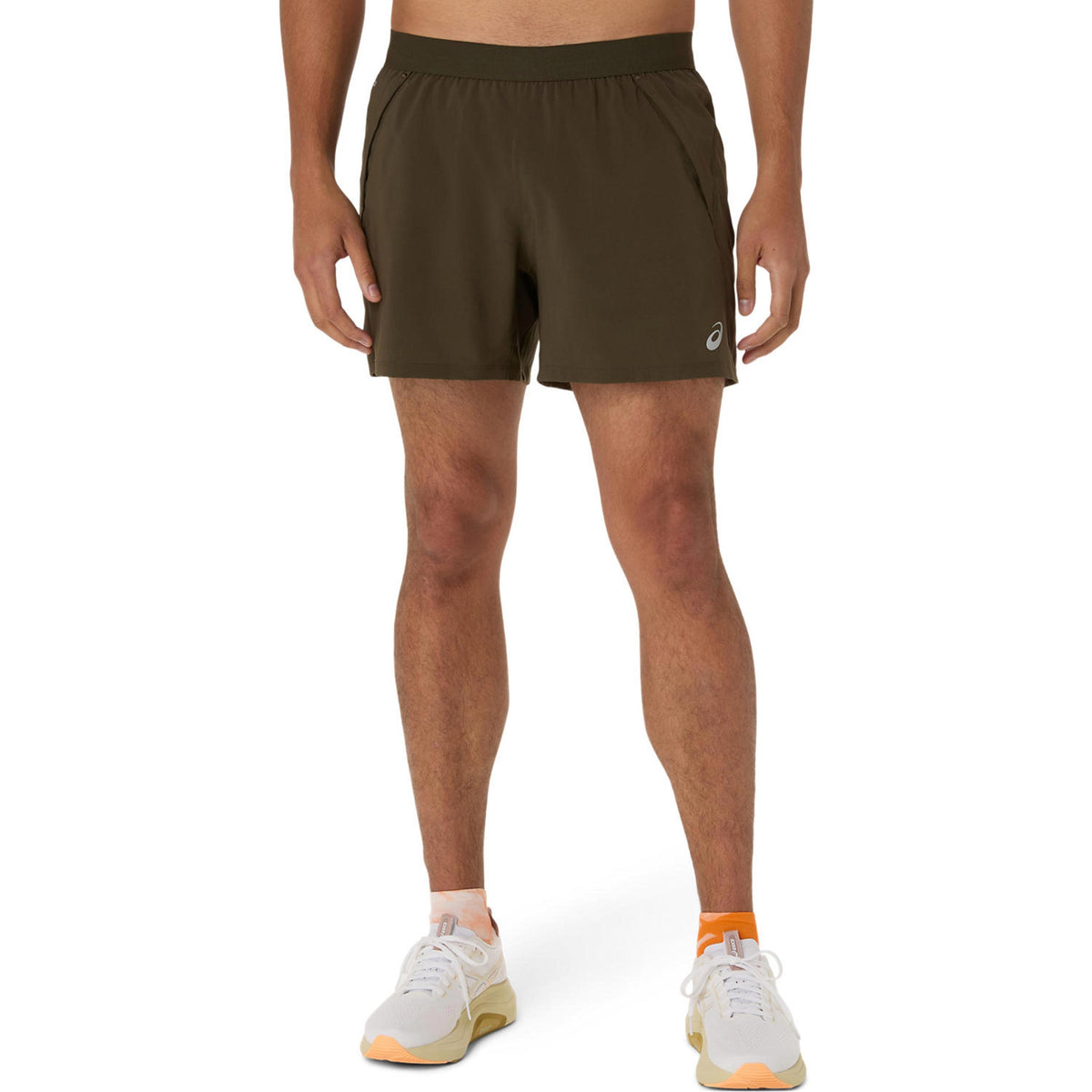 ASICS Road 5in  Pantaloncini da corsa Uomini - marrone, verde