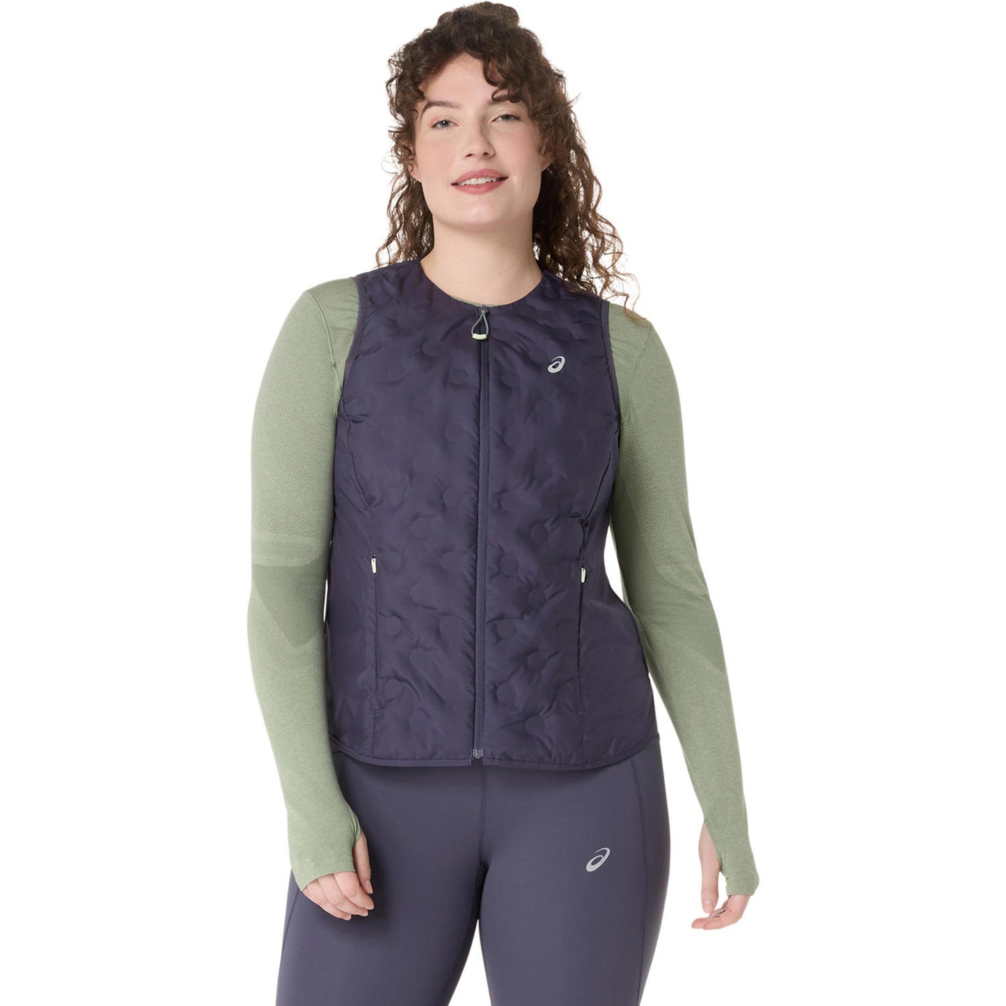 ASICS Nagino Padded  Gilet da corsa Donna - grigio-blu